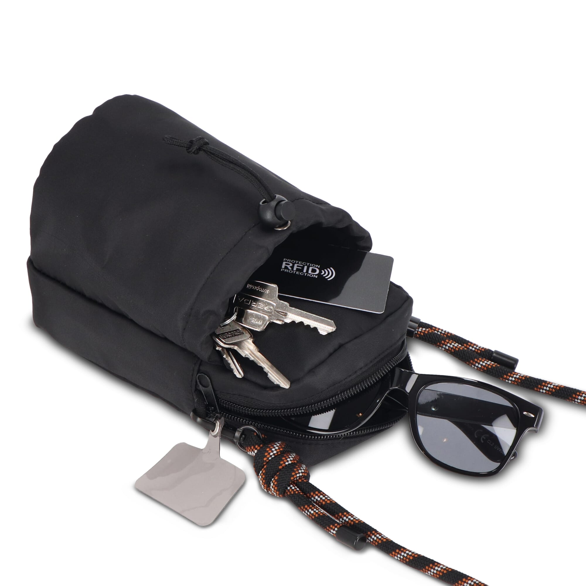 Crossbody Flaschenhalter-Tasche mit Paracord-Gurt