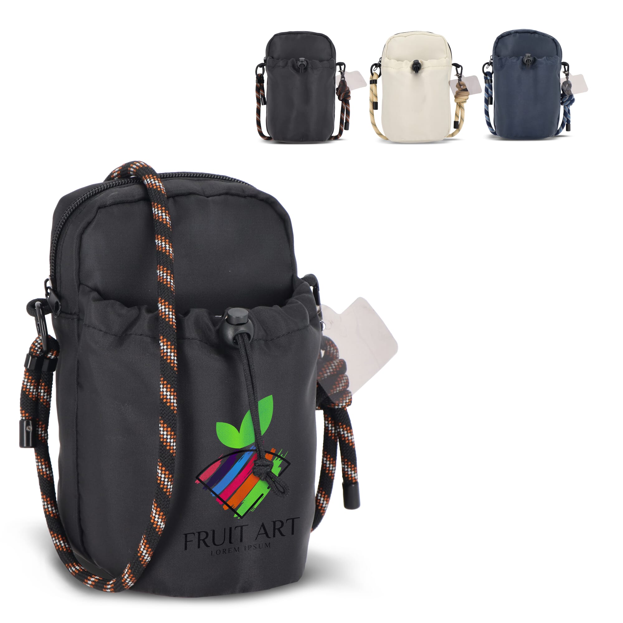 Crossbody Flaschenhalter-Tasche mit Paracord-Gurt