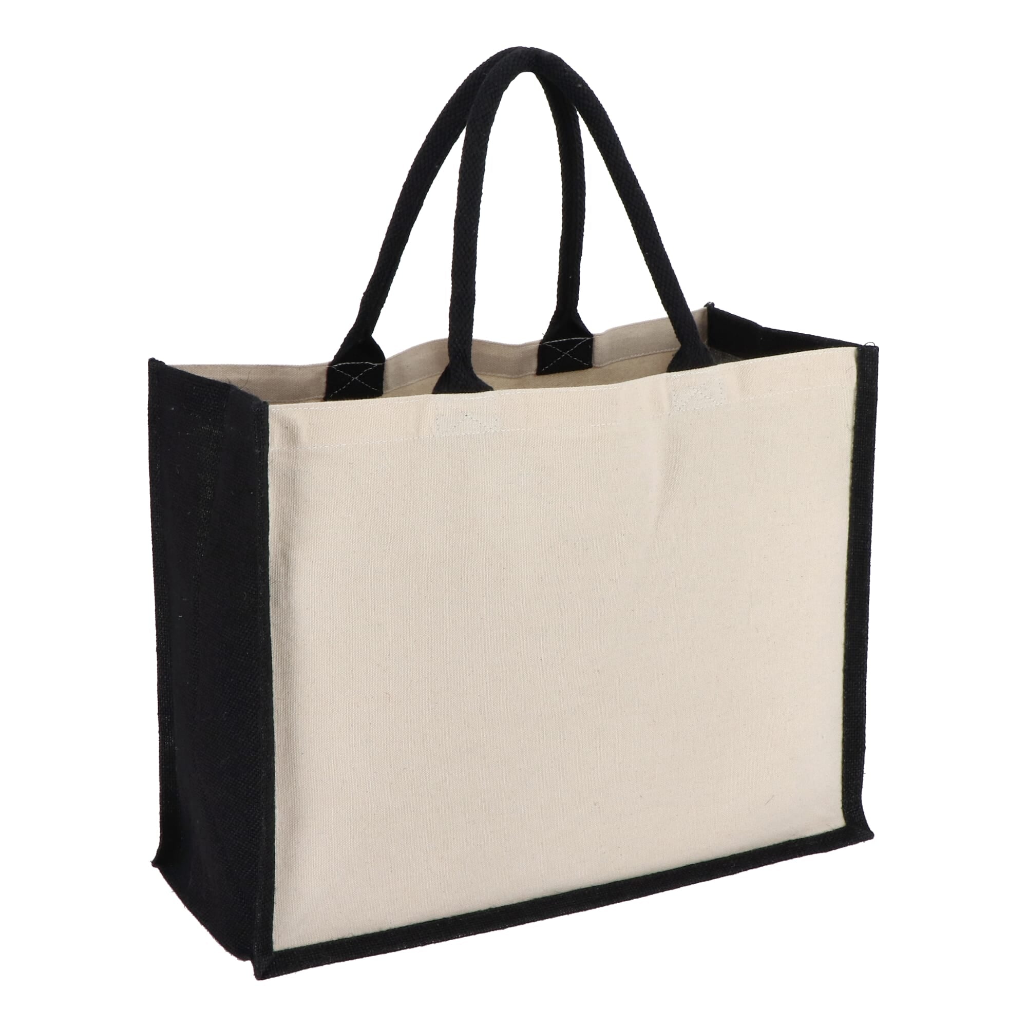Jute-Baumwolle Tragetasche OEKO-TEX® 42,5 x 19 x 32cm 320g/m²