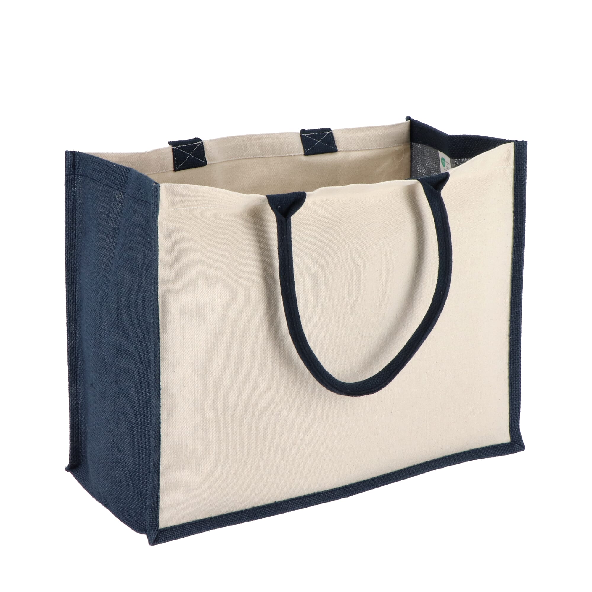 Jute-Baumwolle Tragetasche OEKO-TEX® 42,5 x 19 x 32cm 320g/m²