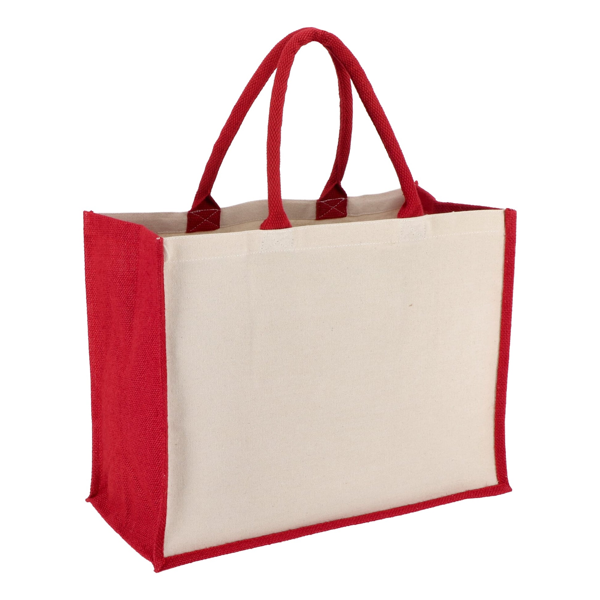Jute-Baumwolle Tragetasche OEKO-TEX® 42,5 x 19 x 32cm 320g/m²
