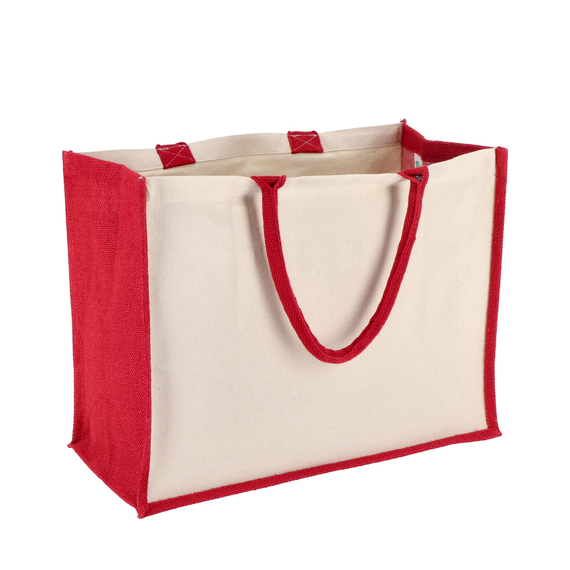 Jute-Baumwolle Tragetasche OEKO-TEX® 42,5 x 19 x 32cm 320g/m²