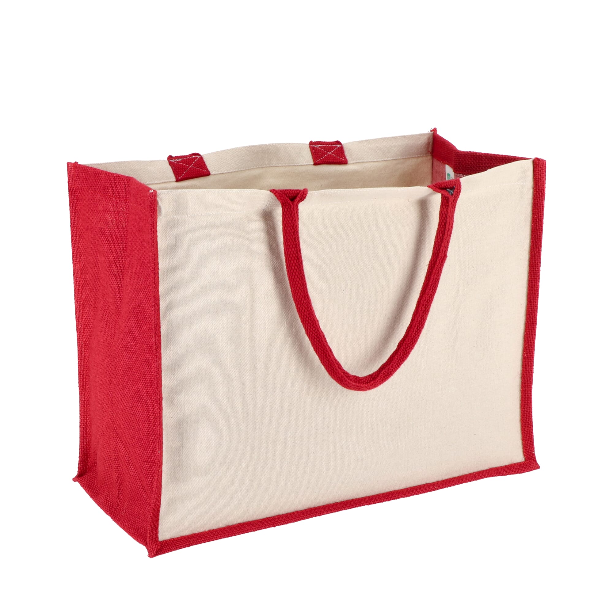 Jute-Baumwolle Tragetasche OEKO-TEX® 42,5 x 19 x 32cm 320g/m²