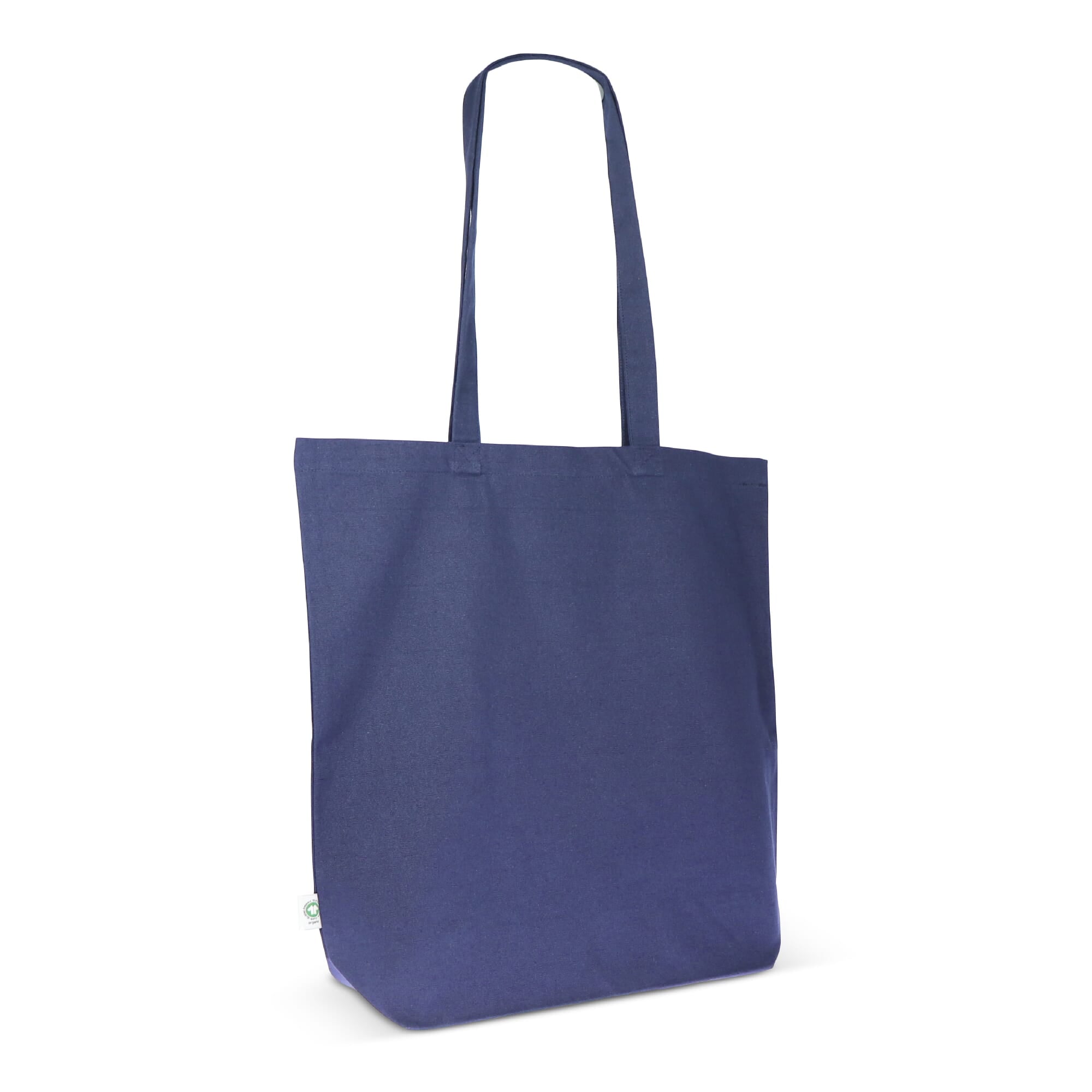 Einkaufstasche Bio-Baumwolle farbig lang 270g/m² 42x12x43 cm