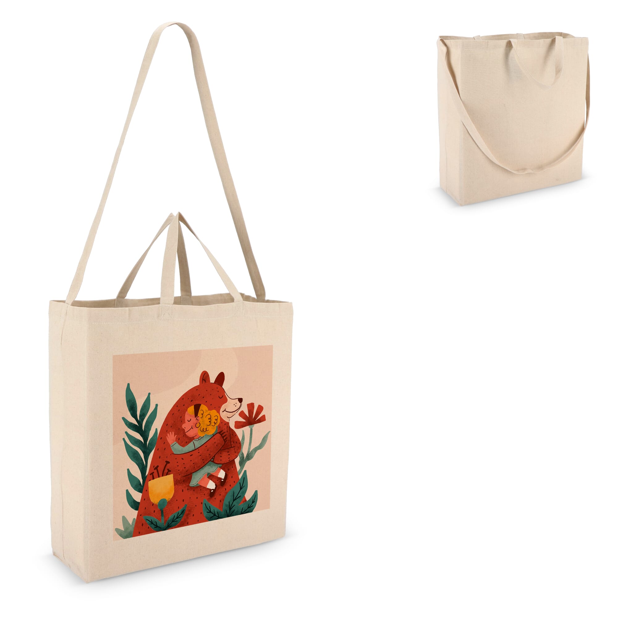 Tragetasche aus Baumwolle OEKO-TEX® 40 x 13 x 44cm 220g/m²