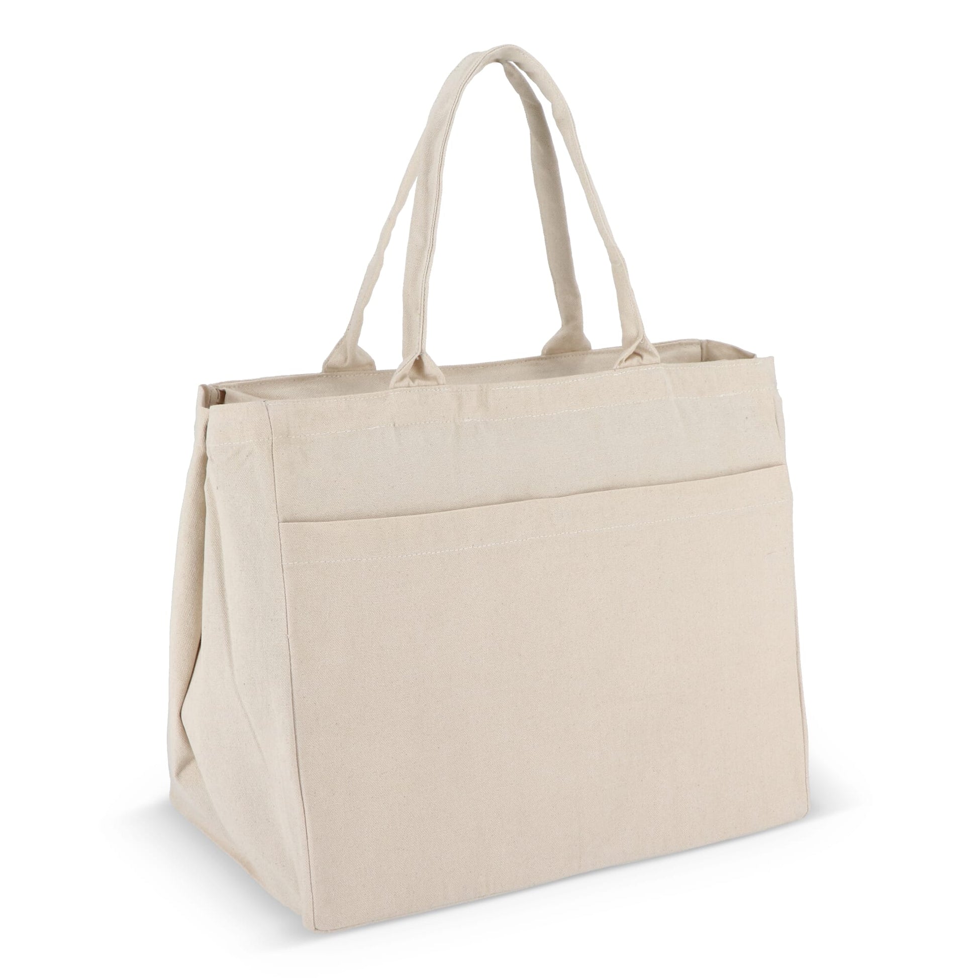 Baumwoll-Tragetasche mit Reißverschluss OEKO-TEX® 39 x 24 x 34cm 320g/m²