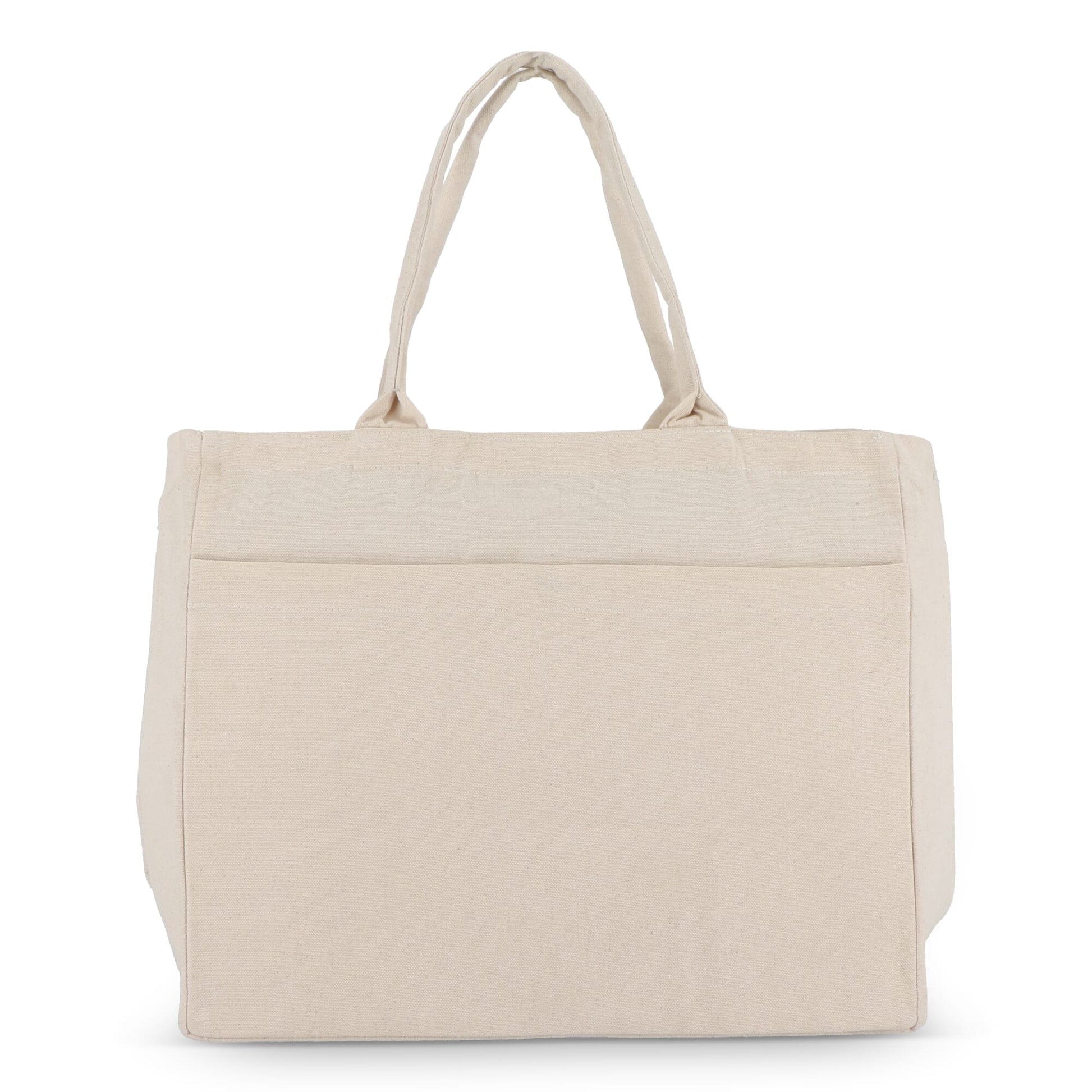 Baumwoll-Tragetasche mit Reißverschluss OEKO-TEX® 39 x 24 x 34cm 320g/m²