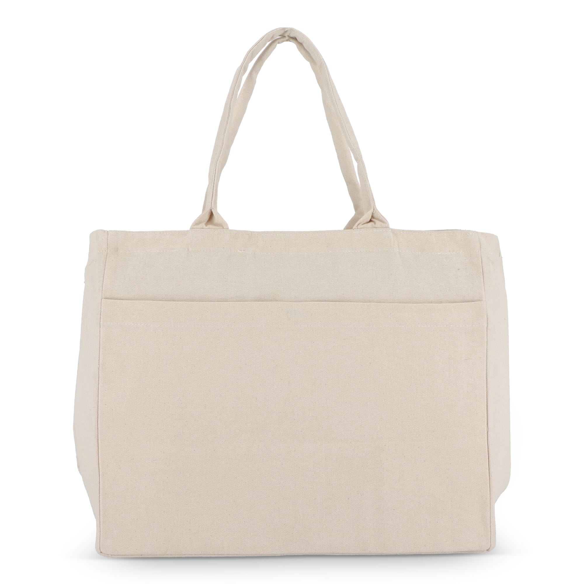 Baumwoll-Tragetasche mit Reißverschluss OEKO-TEX® 39 x 24 x 34cm 320g/m²