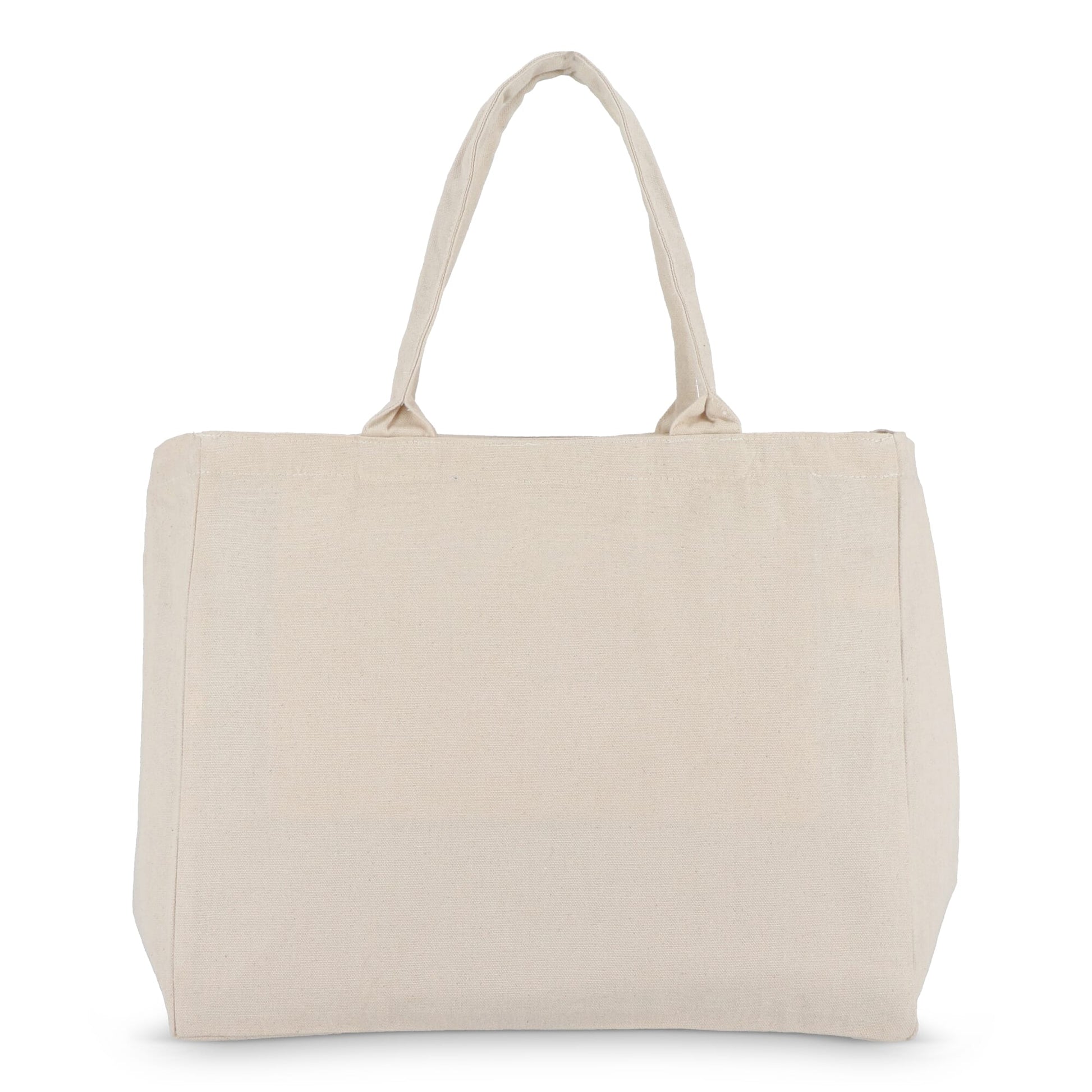 Baumwoll-Tragetasche mit Reißverschluss OEKO-TEX® 39 x 24 x 34cm 320g/m²