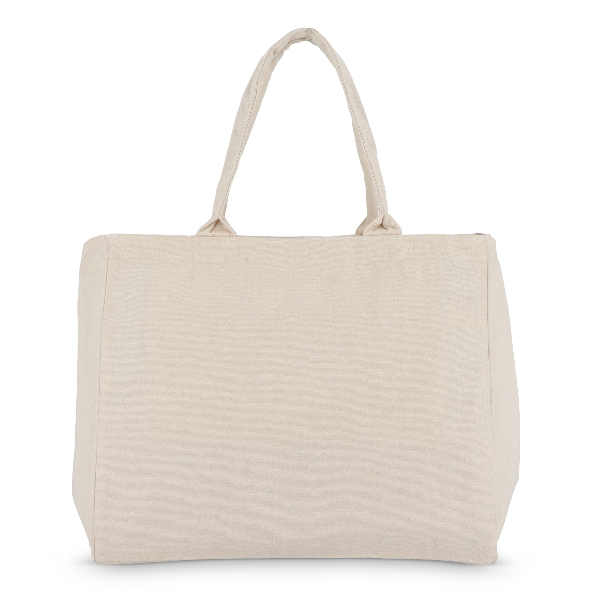 Baumwoll-Tragetasche mit Reißverschluss OEKO-TEX® 39 x 24 x 34cm 320g/m²