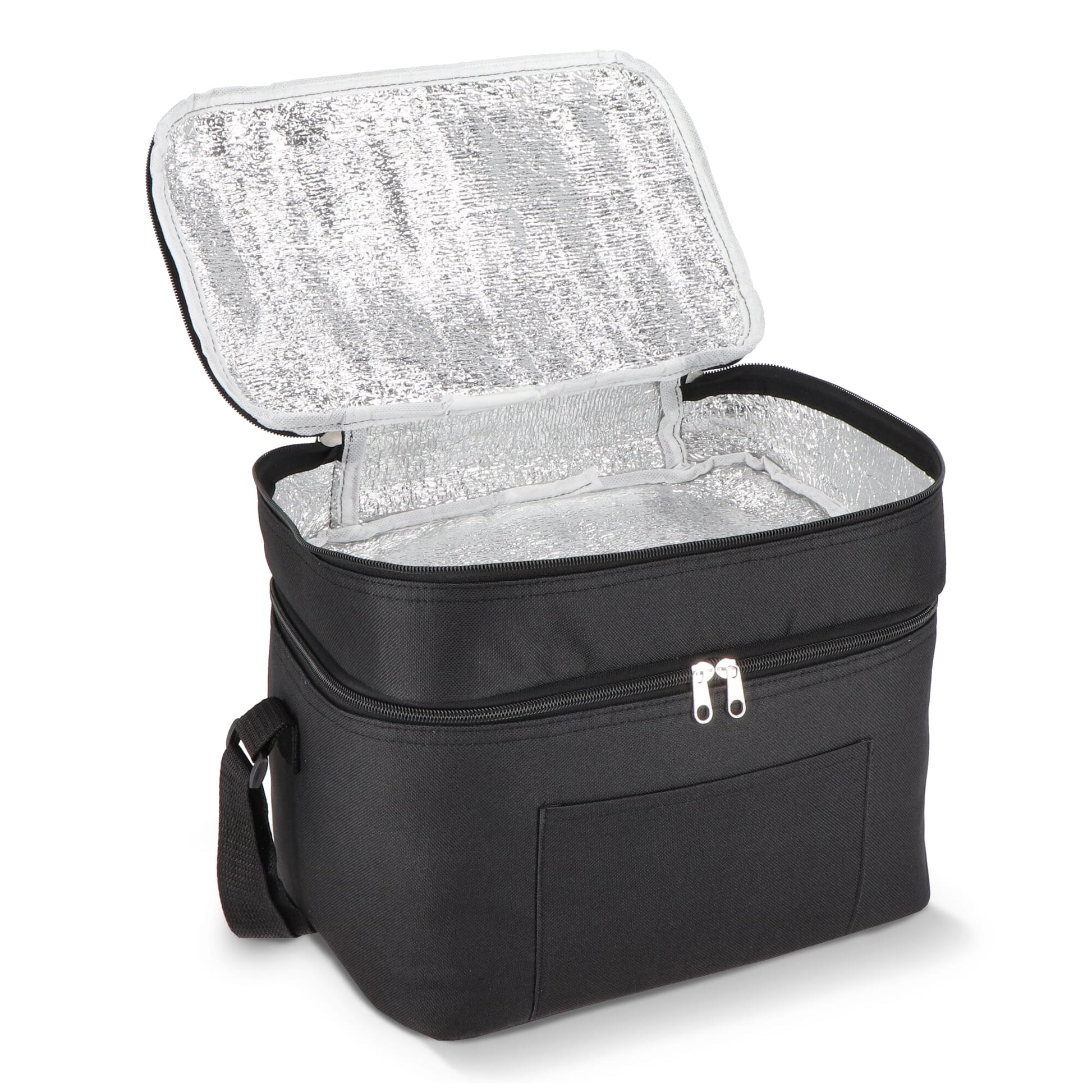 R-PET 600D Doppelfach-Kühltasche 30 x 20 x 24cm 12L