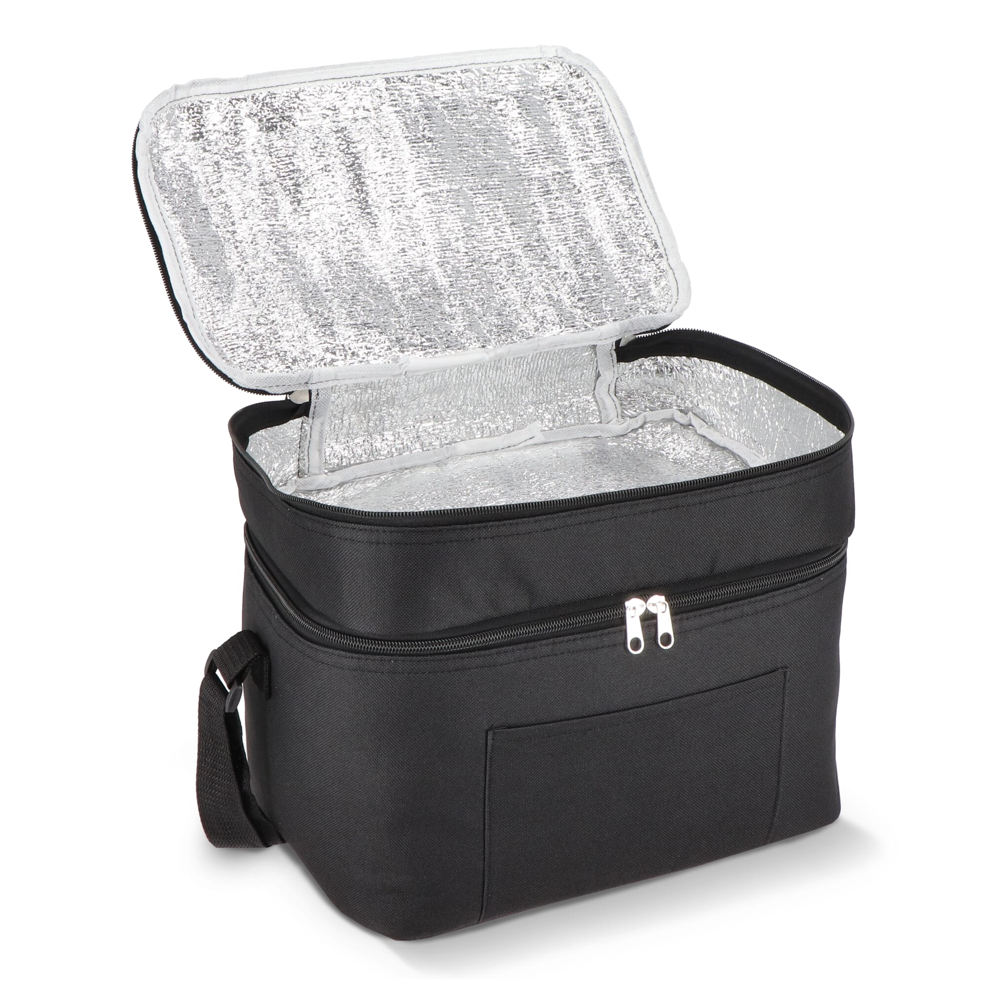 R-PET 600D Doppelfach-Kühltasche 30 x 20 x 24cm 12L
