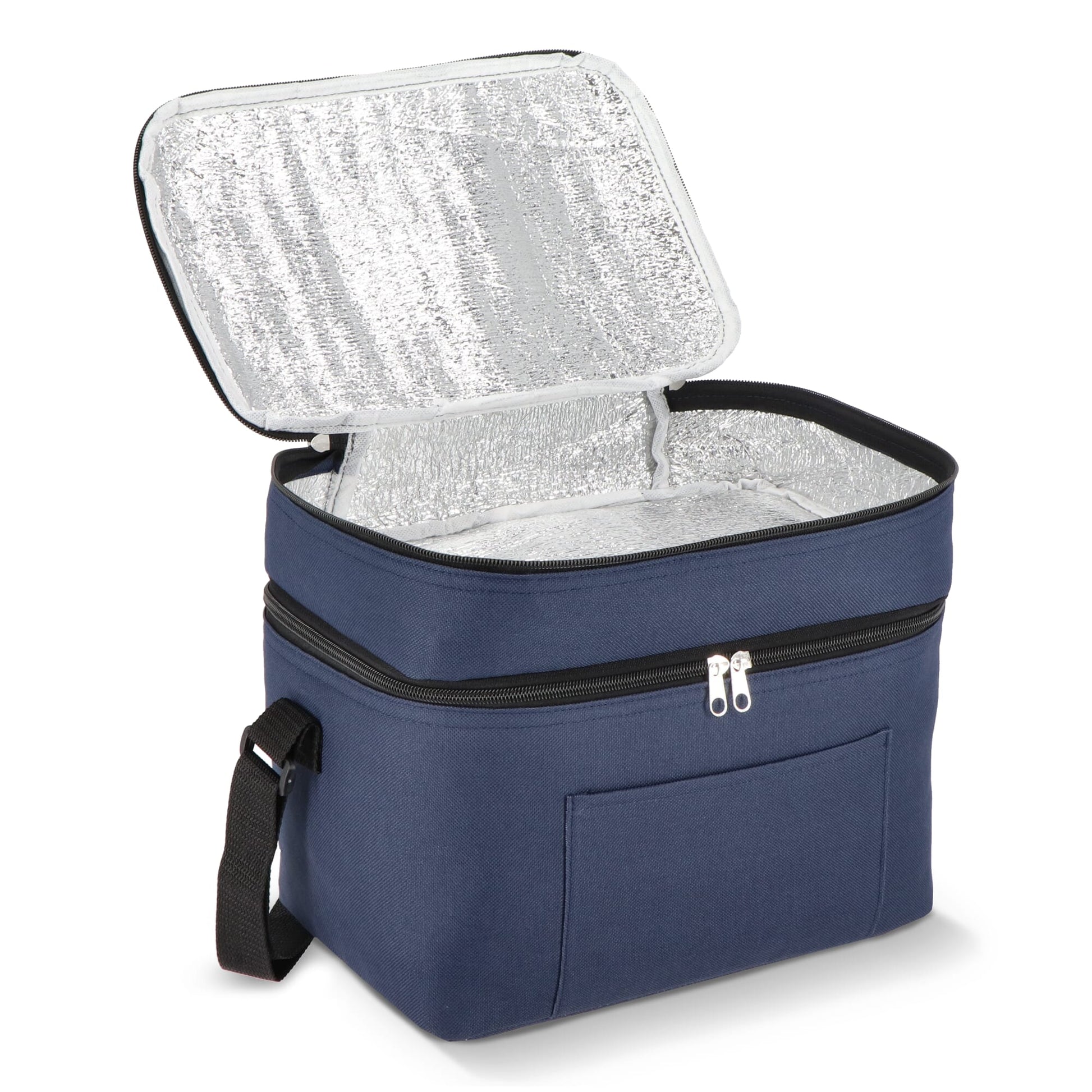 R-PET 600D Doppelfach-Kühltasche 30 x 20 x 24cm 12L