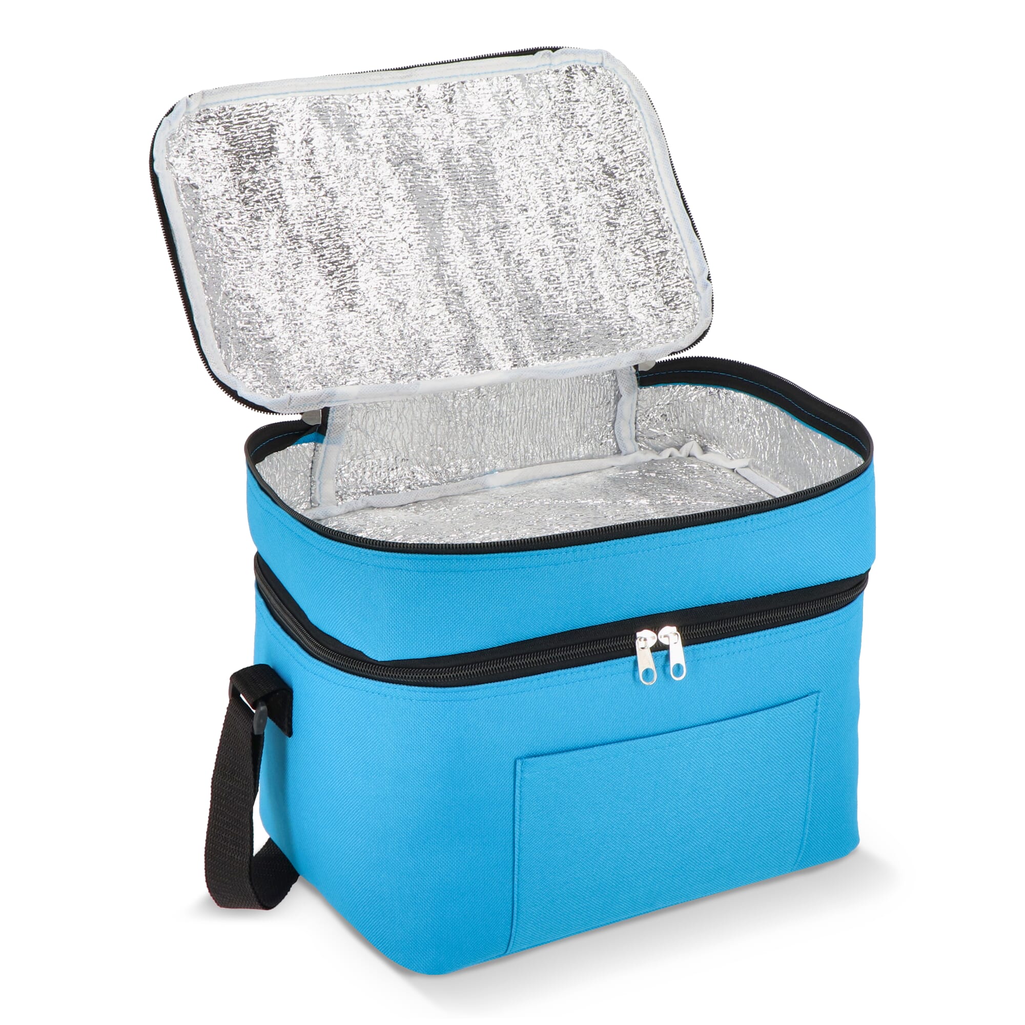 R-PET 600D Doppelfach-Kühltasche 30 x 20 x 24cm 12L