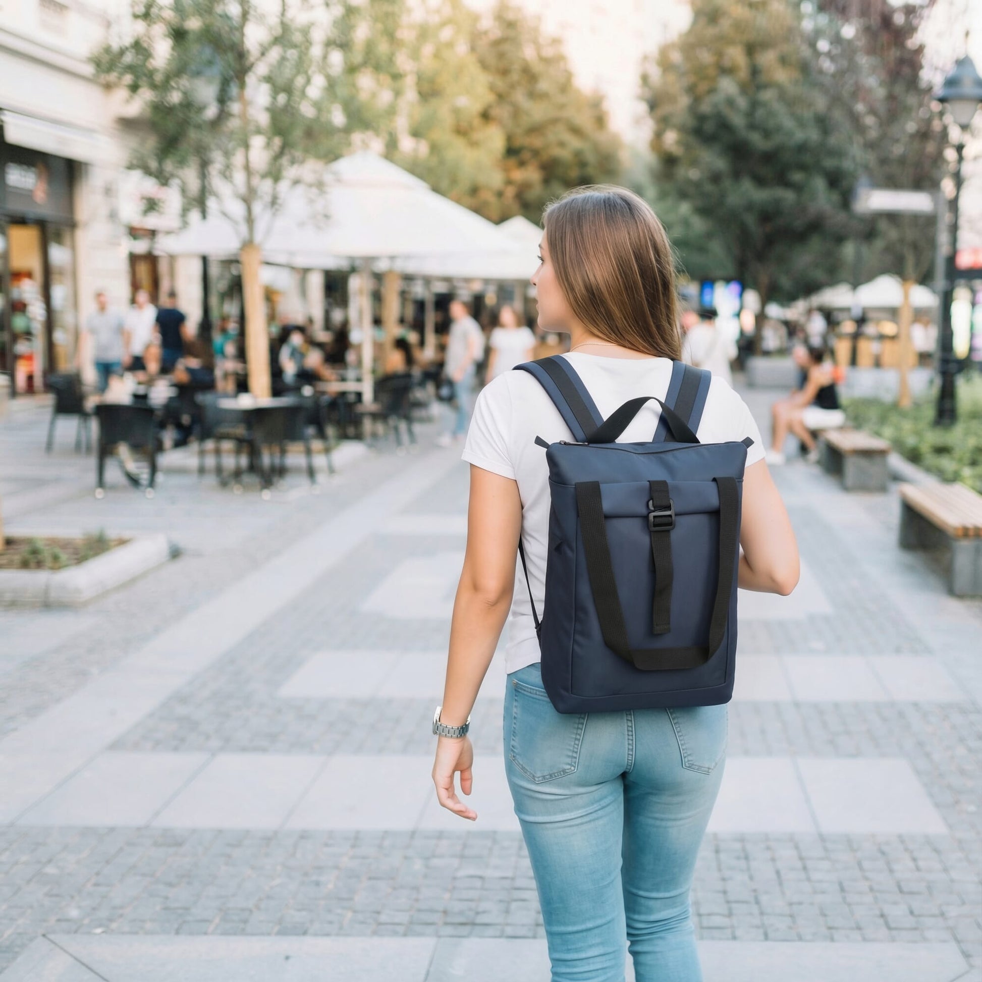 rPET 600D Navi Laptop-Rucksack 36 x 40 x 10 cm