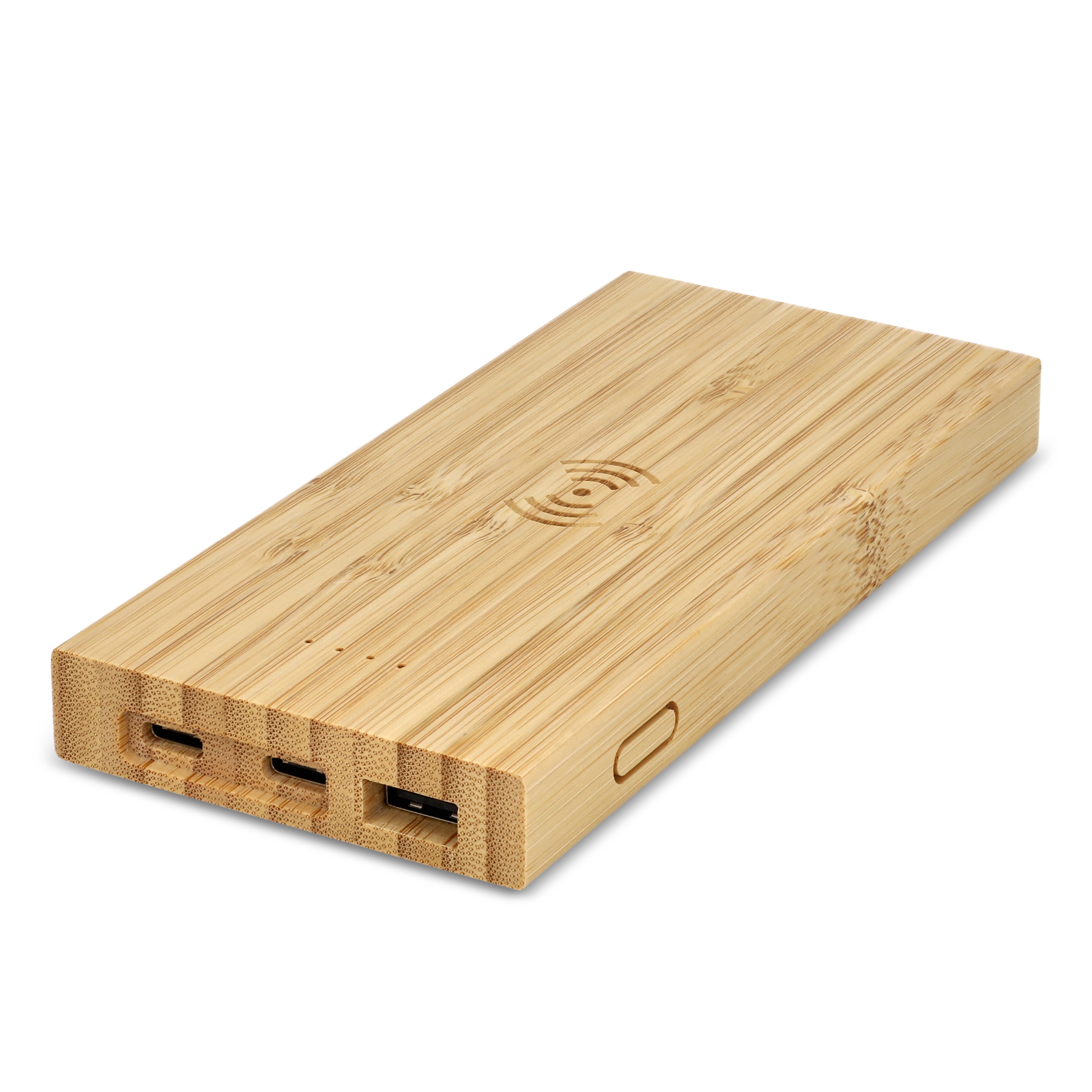 Bambus Powerbank mit Wireless Charging 8.000 mAh