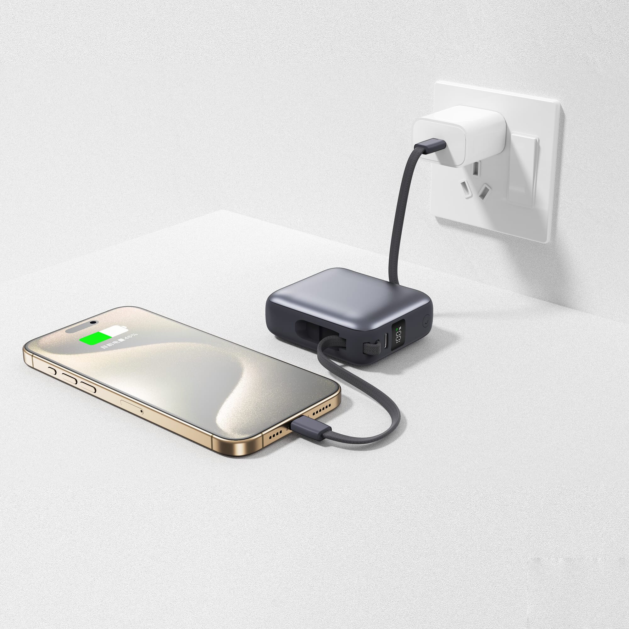 Nova Powerbank 22,5 W Power Delivery mit integrierten Kabeln 10.000 mAh