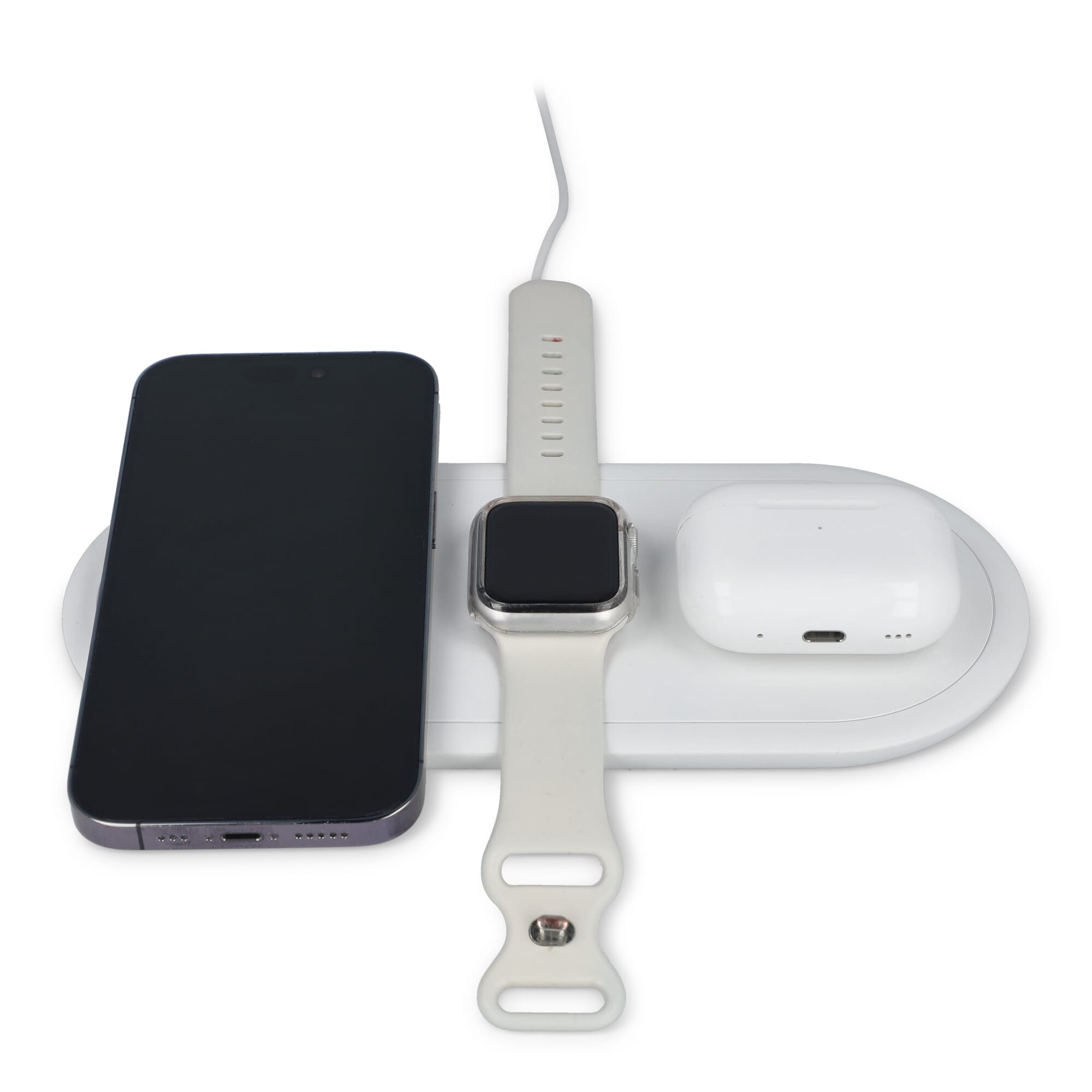 3-in-1 15 W Drahtloses Ladegerät für Handys, Apple Watch und AirPods.