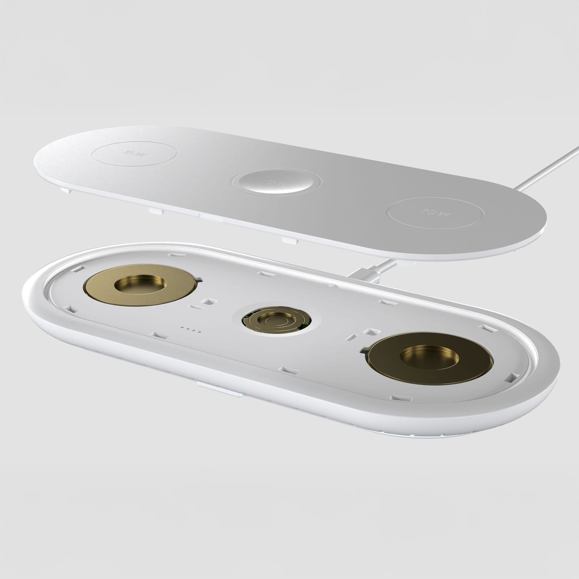 3-in-1 15 W Drahtloses Ladegerät für Handys, Apple Watch und AirPods.