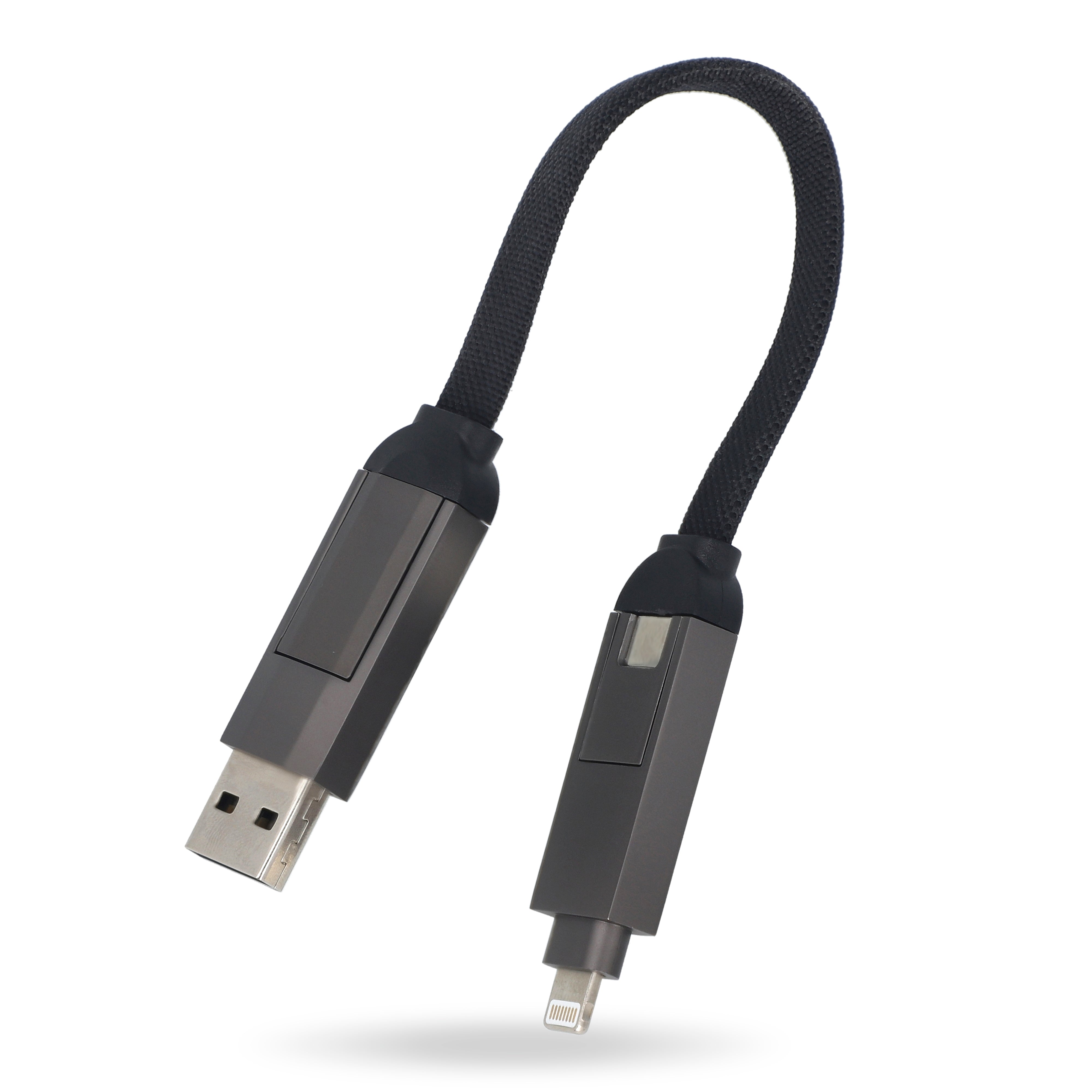 4-in-1 Ladekabel Schlüsselanhänger 60 W