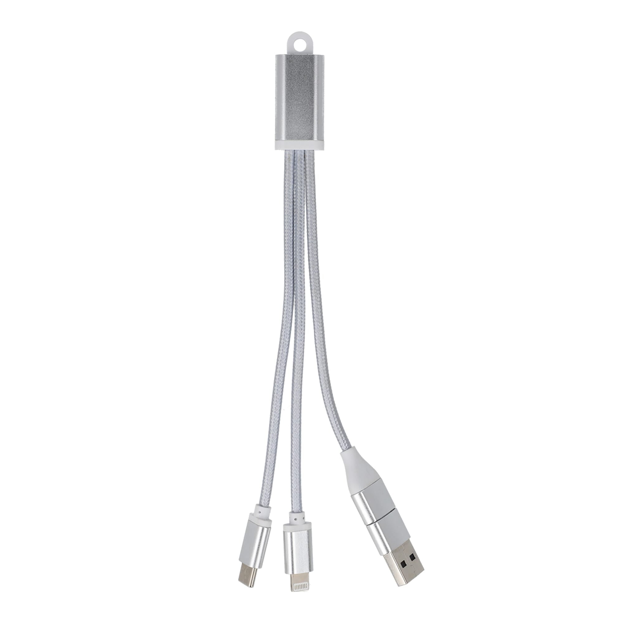 2-in-1-Ladekabel USB-A/C zu USB-C & Lightning Aluminium