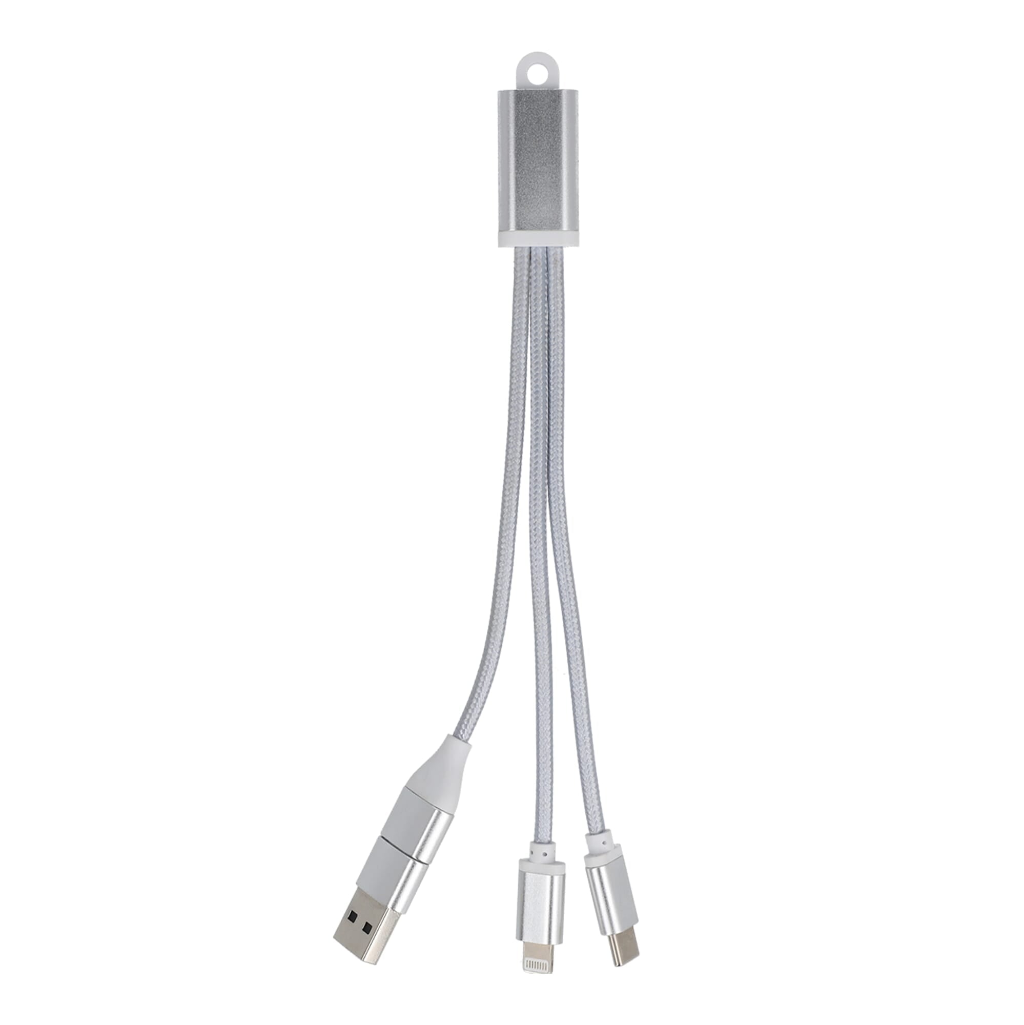 2-in-1-Ladekabel USB-A/C zu USB-C & Lightning Aluminium