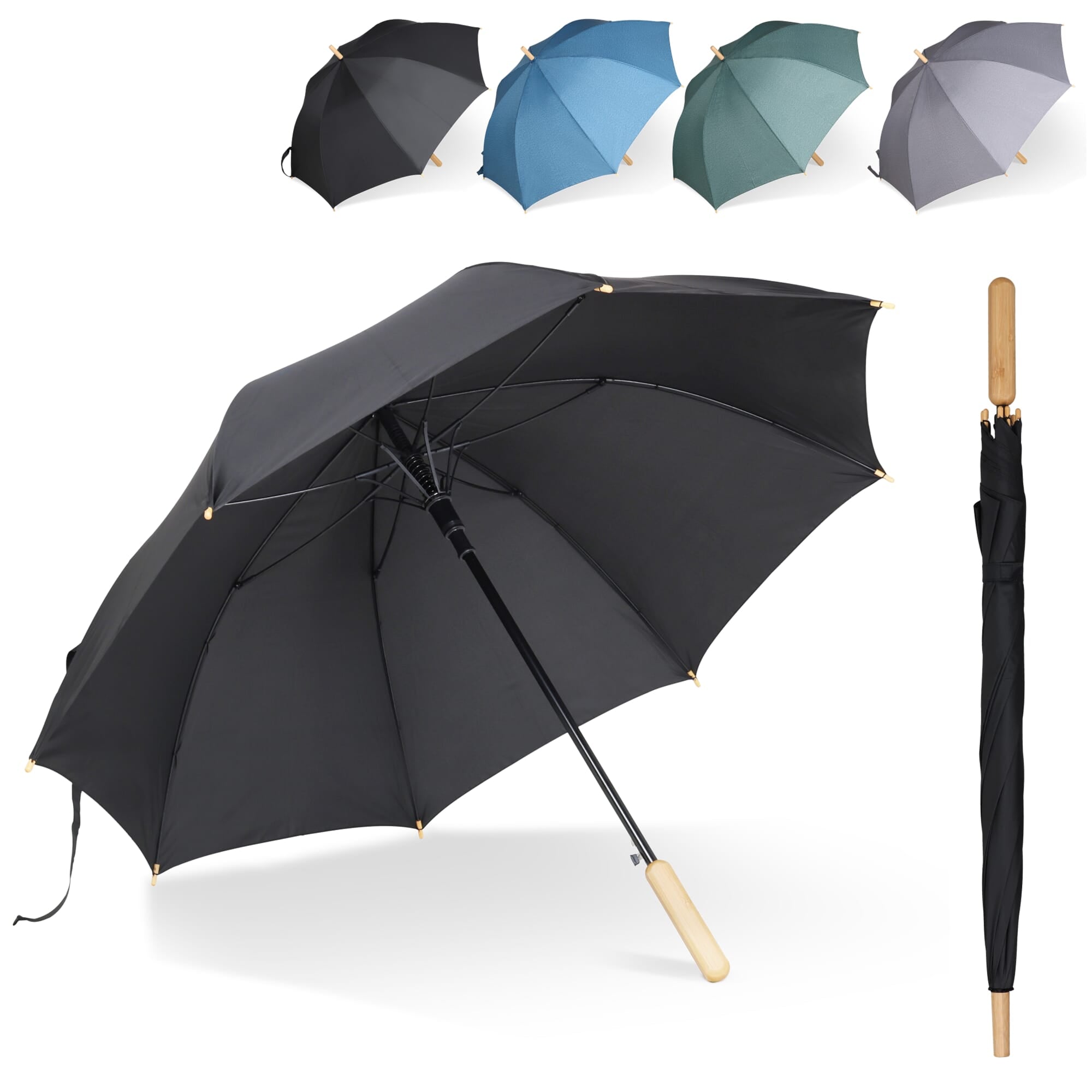 25" Regenschirm aus R-PET-Material mit Automatiköffnung