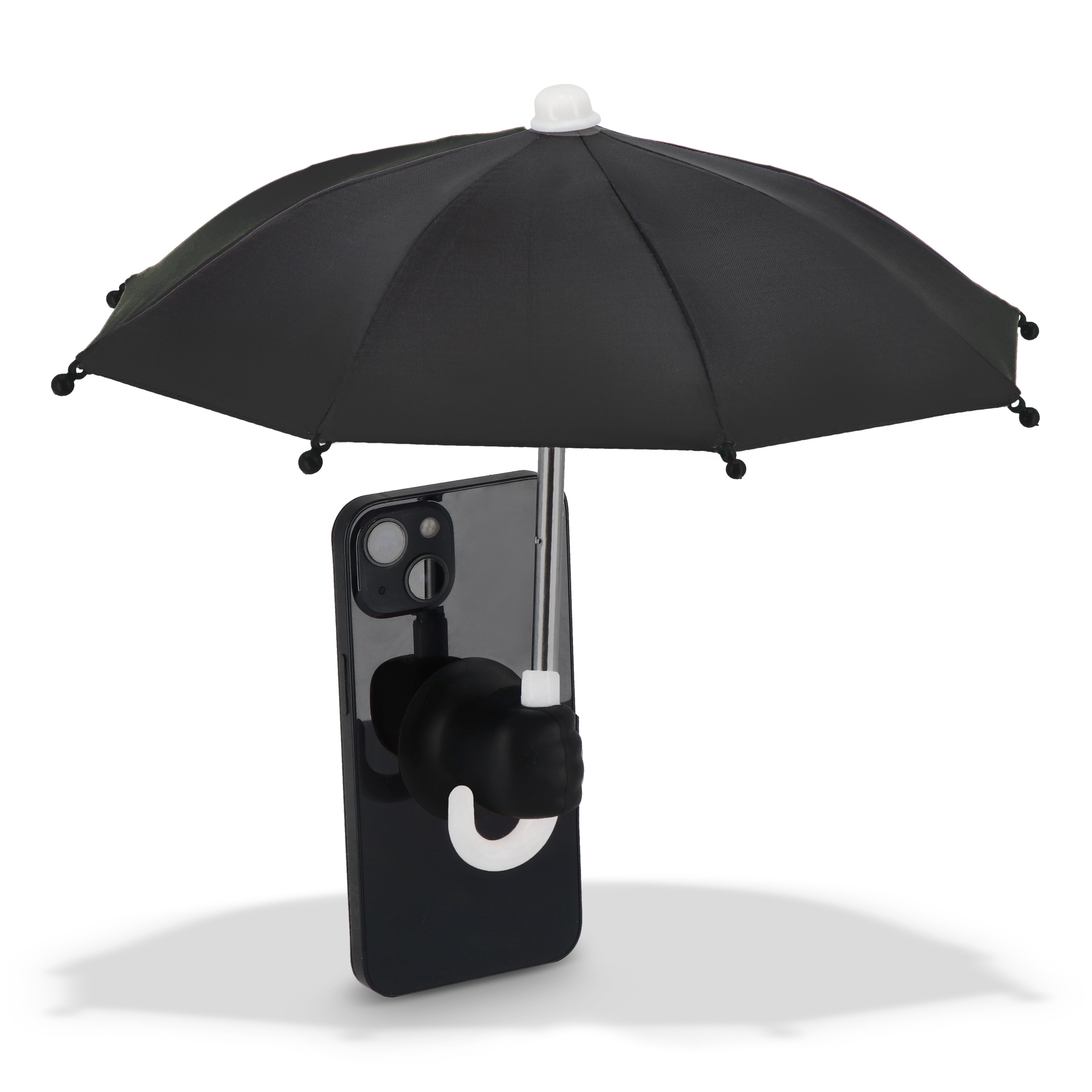 Smartphone Sonnen- & Regenschirm mit Saugnapfhalterung