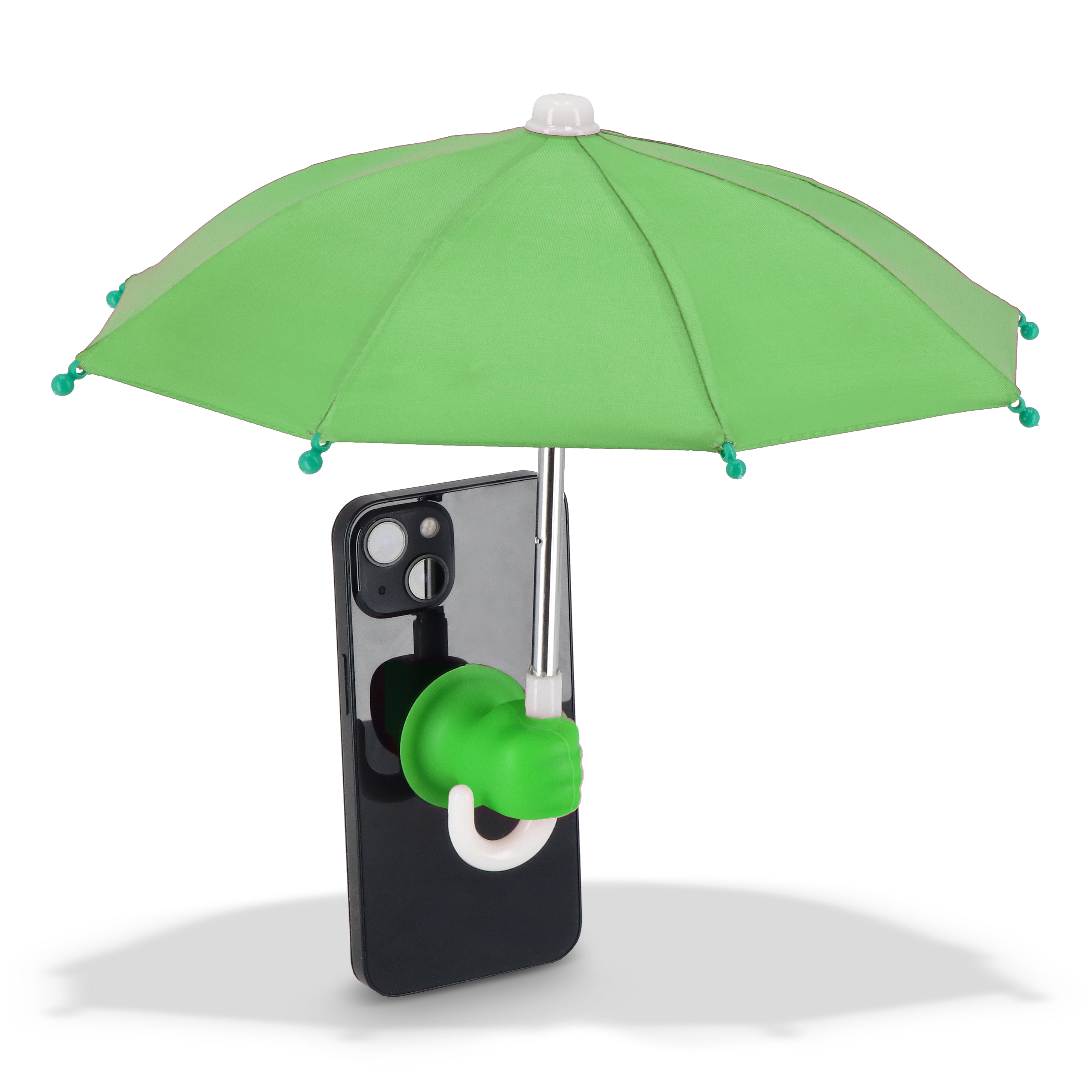 Smartphone Sonnen- & Regenschirm mit Saugnapfhalterung