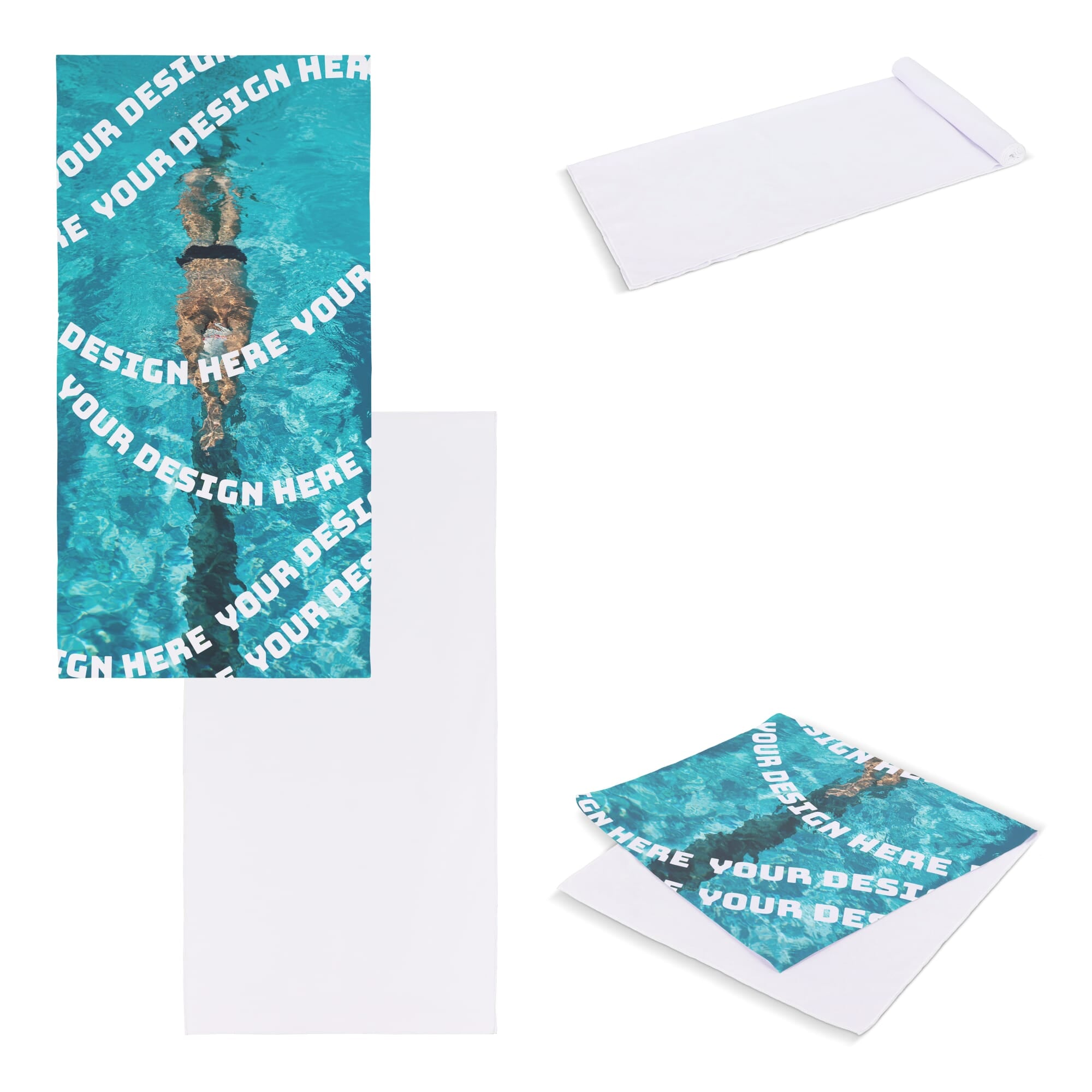 Schnelltrocknendes Handtuch 50 x 100 cm (200 g/m²) Sublimationsdruck