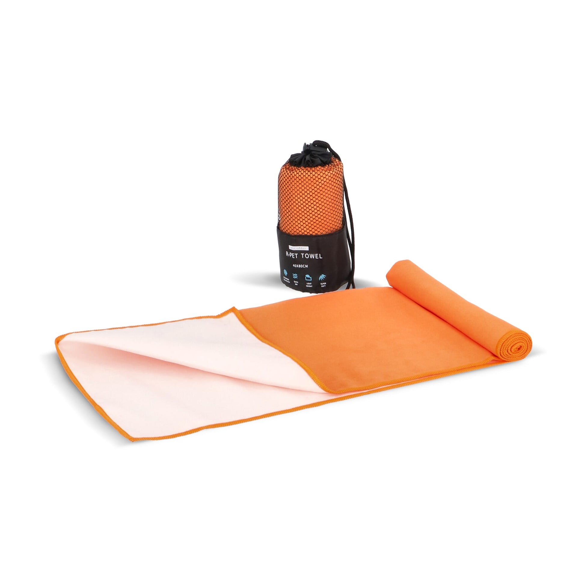 R-PET-Schnelltrocknungshandtuch 40 × 80 cm mit Beutel, Sublimationsdruck.
