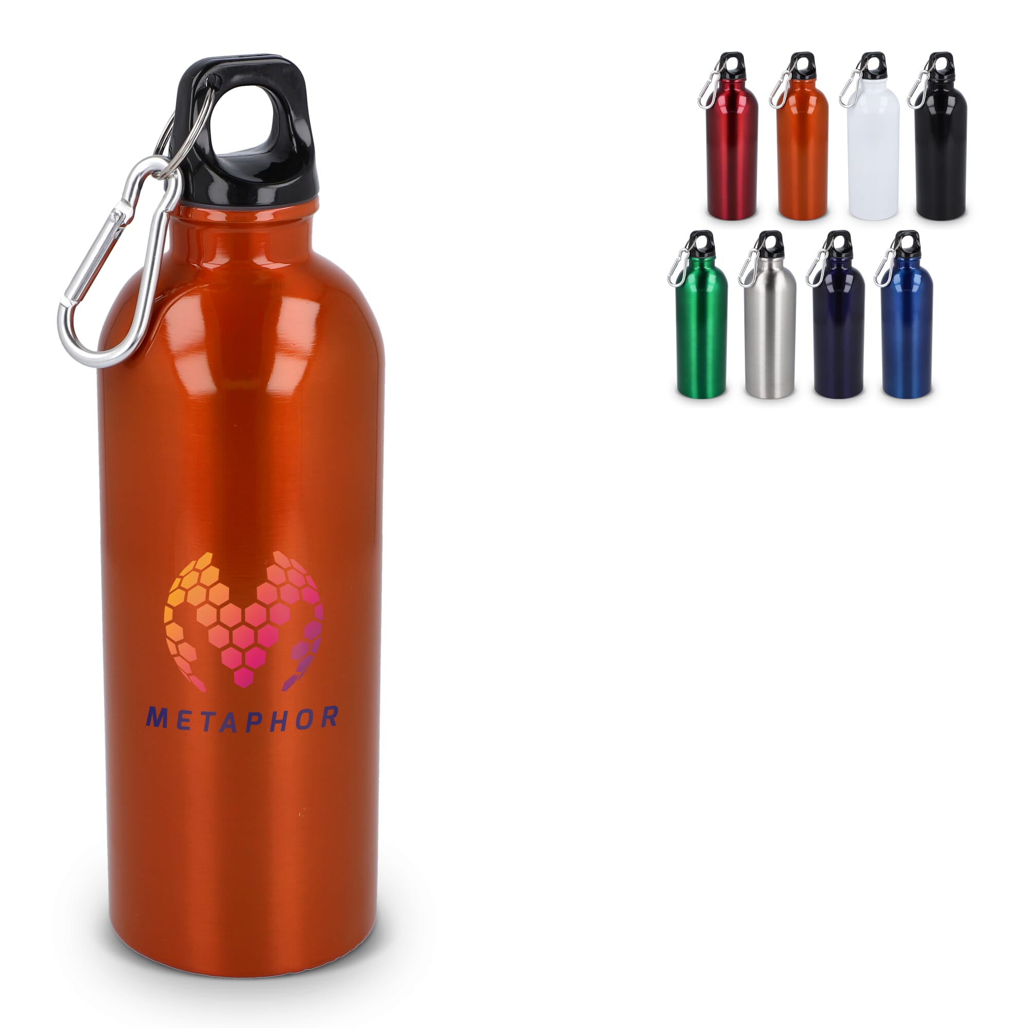 R-Edelstahl einwandige Flasche mit Karabiner 500 ml