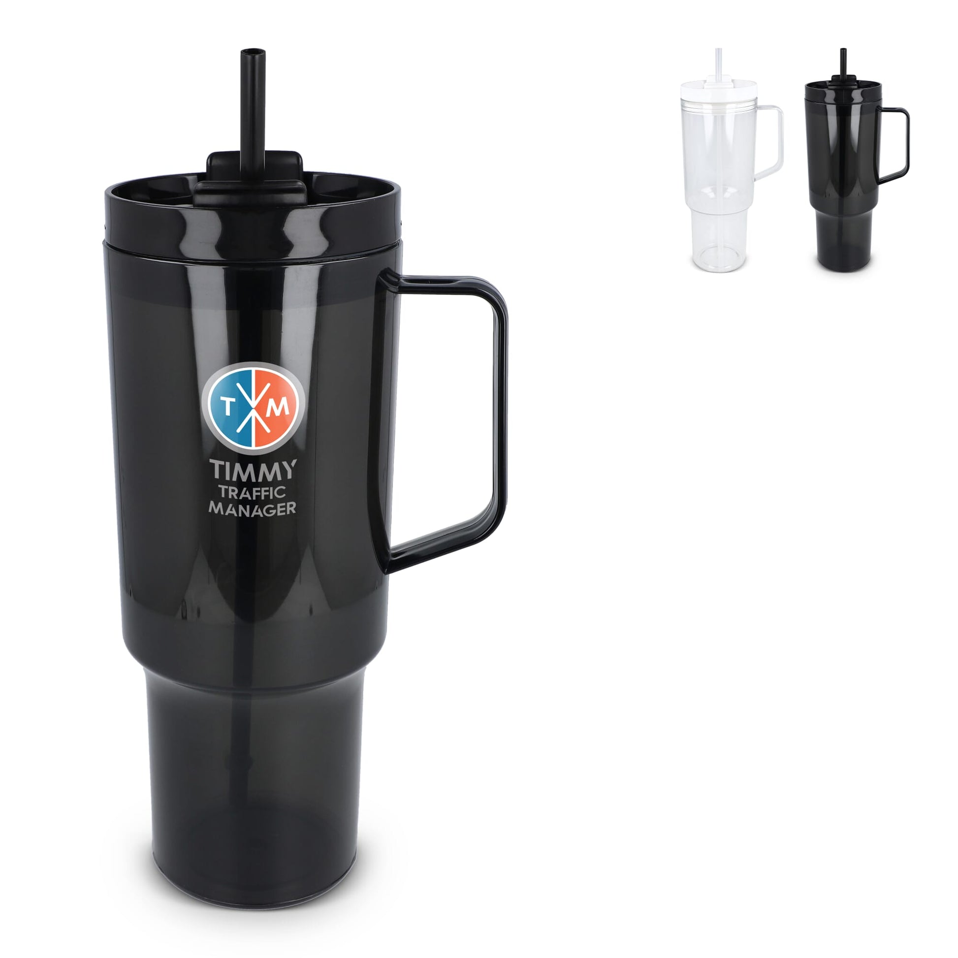 Miami Becher mit Henkel transparent 1,2 l R-PET