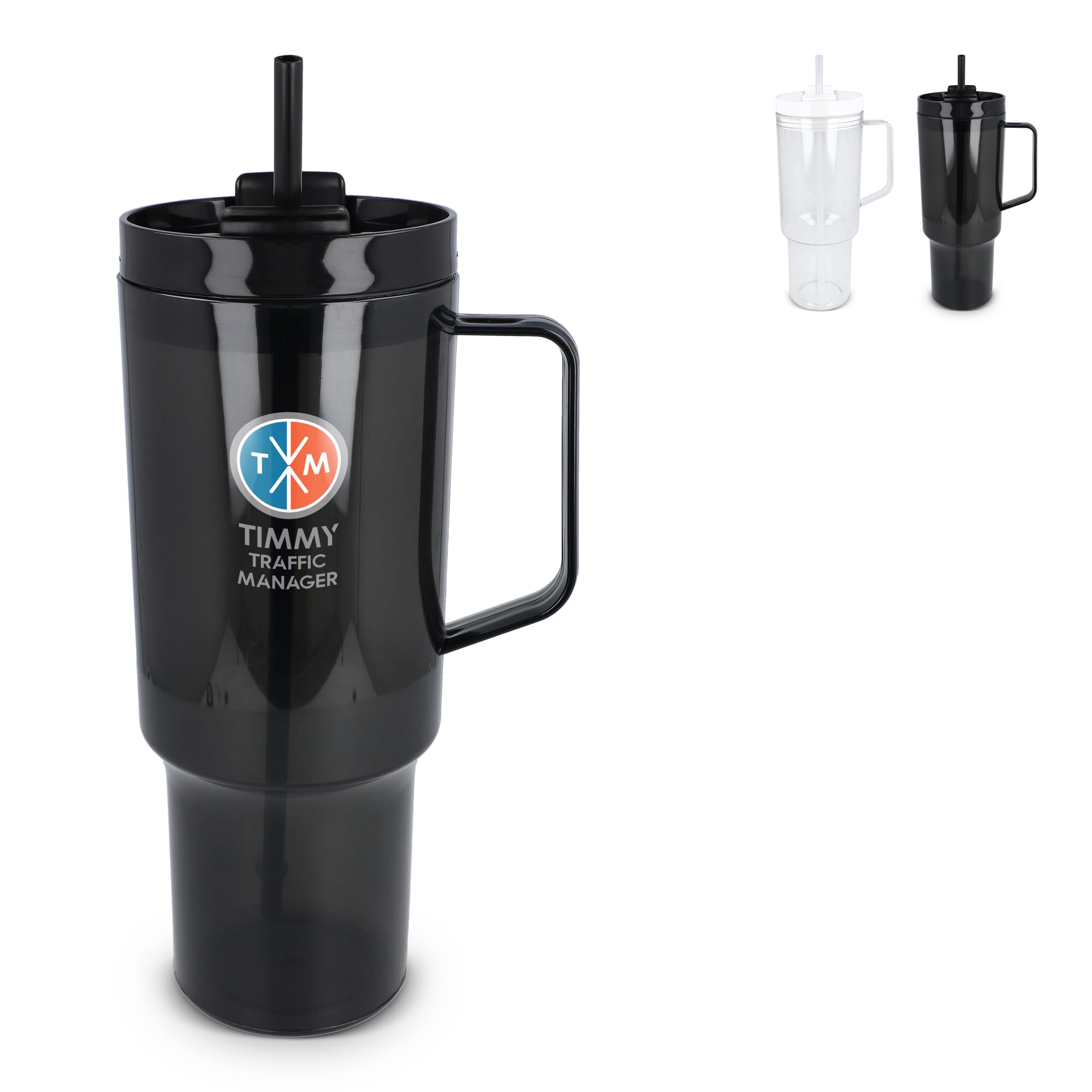 Miami Becher mit Henkel transparent 1,2 l R-PET
