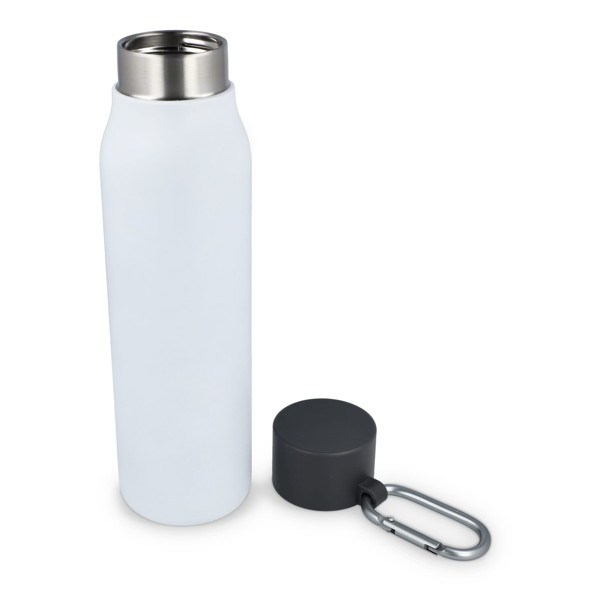 Karabiner mattierte Isolierflasche 600 ml