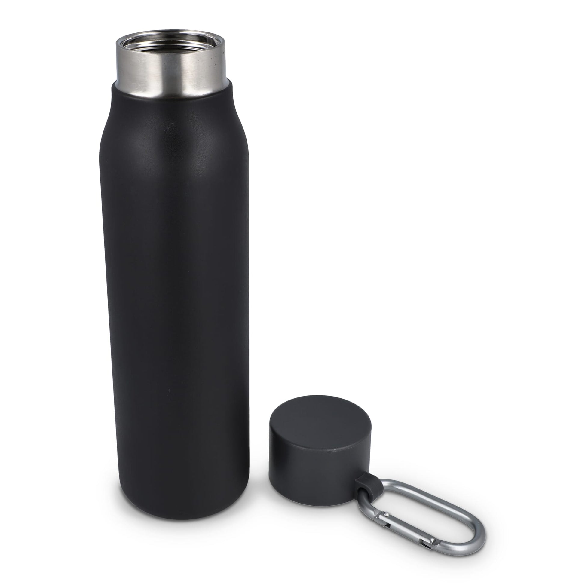 Karabiner mattierte Isolierflasche 600 ml