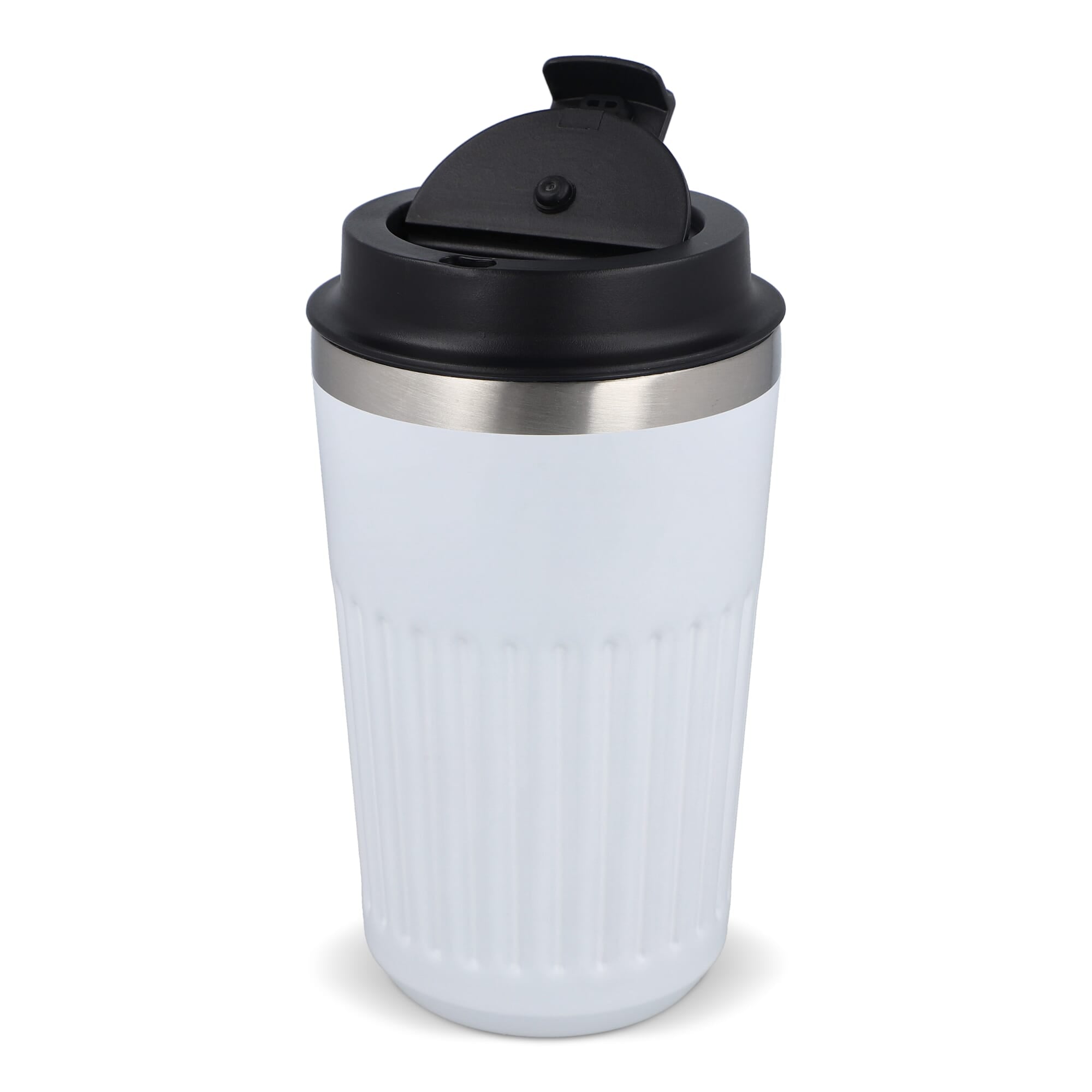 Recycelter Edelstahl-Thermobecher für Kaffee zum Mitnehmen, 400 ml