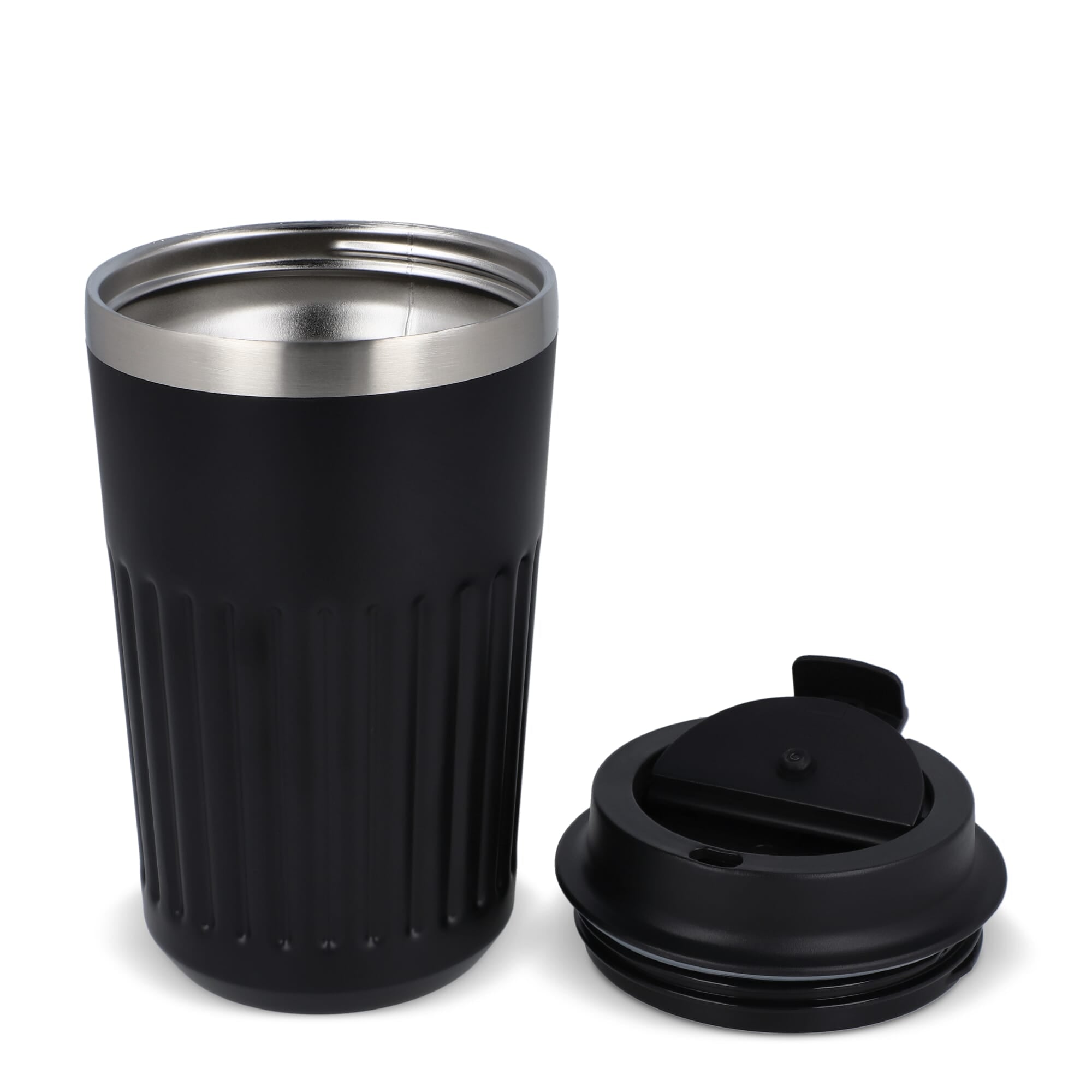 Recycelter Edelstahl-Thermobecher für Kaffee zum Mitnehmen, 400 ml
