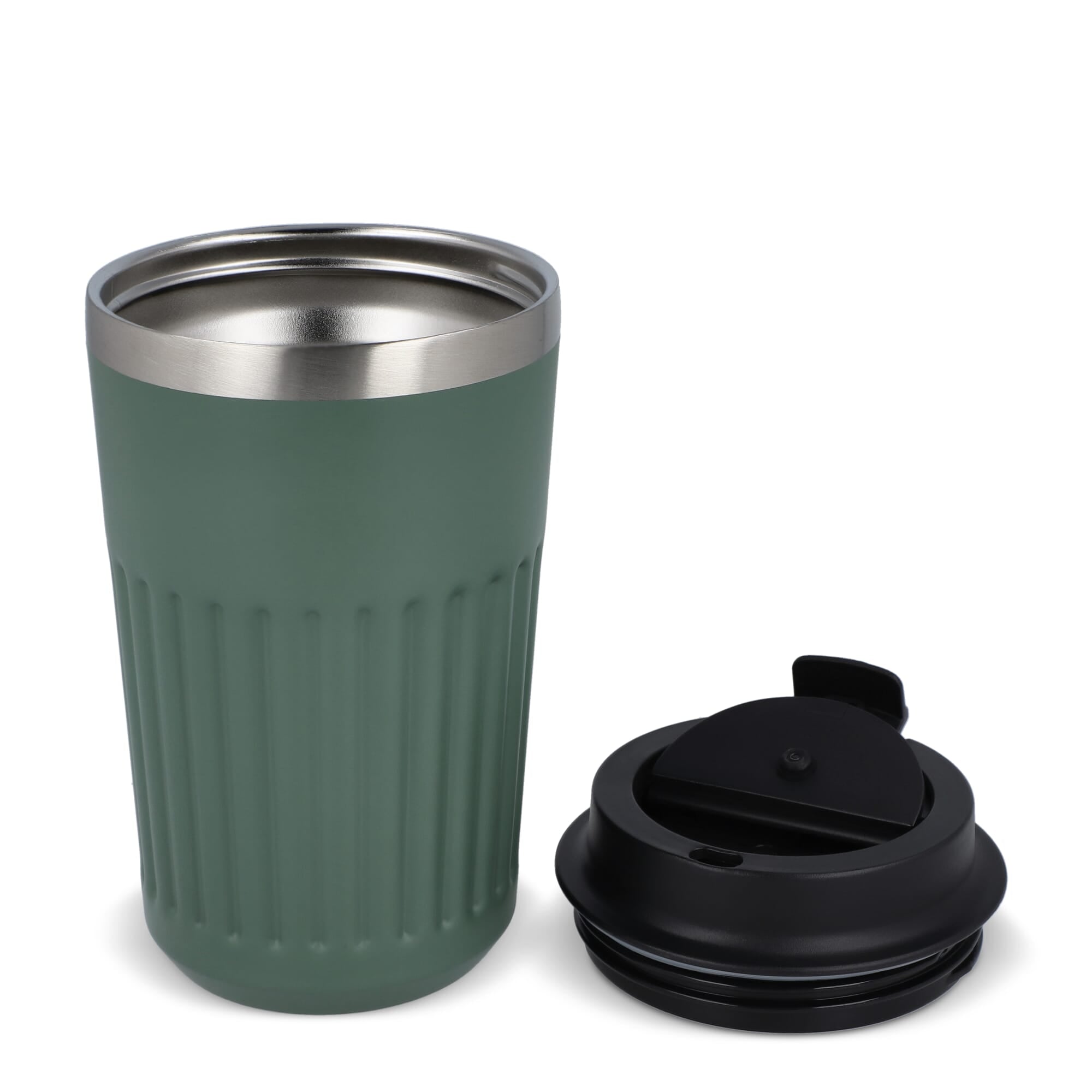 Recycelter Edelstahl-Thermobecher für Kaffee zum Mitnehmen, 400 ml