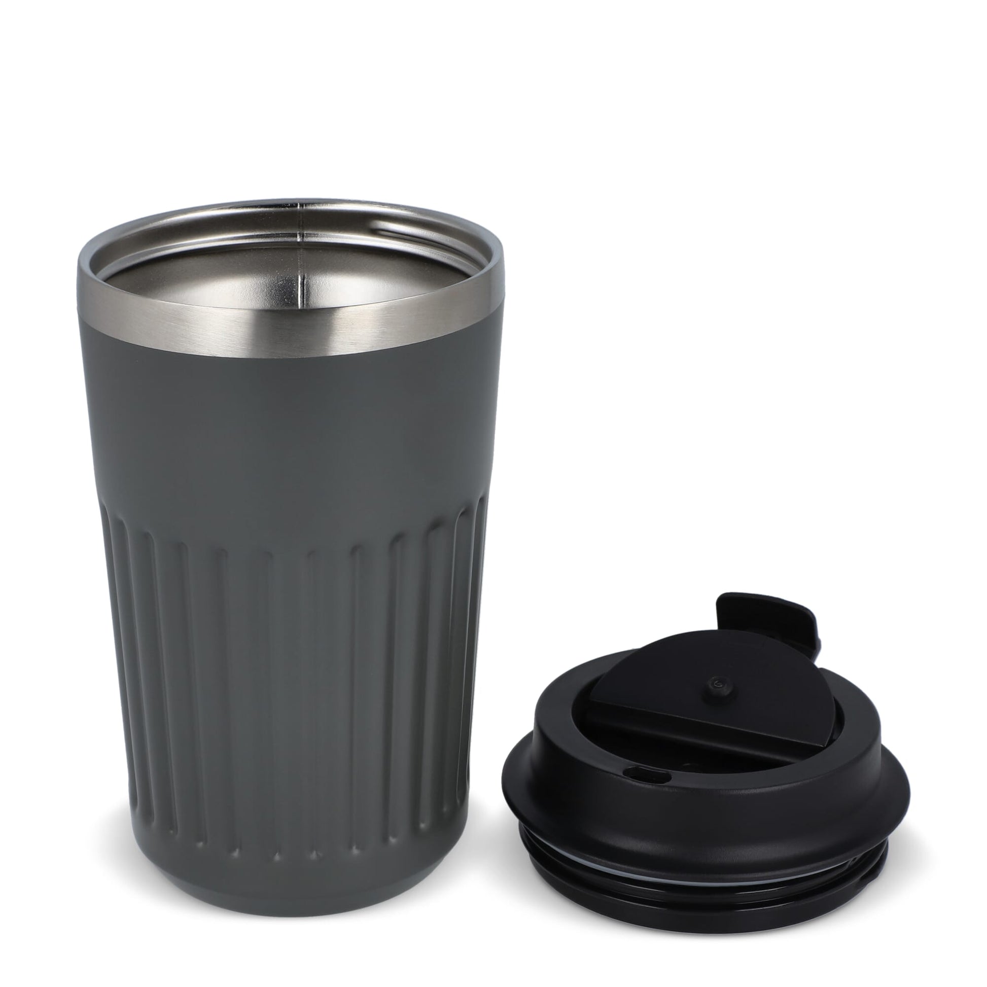 Recycelter Edelstahl-Thermobecher für Kaffee zum Mitnehmen, 400 ml
