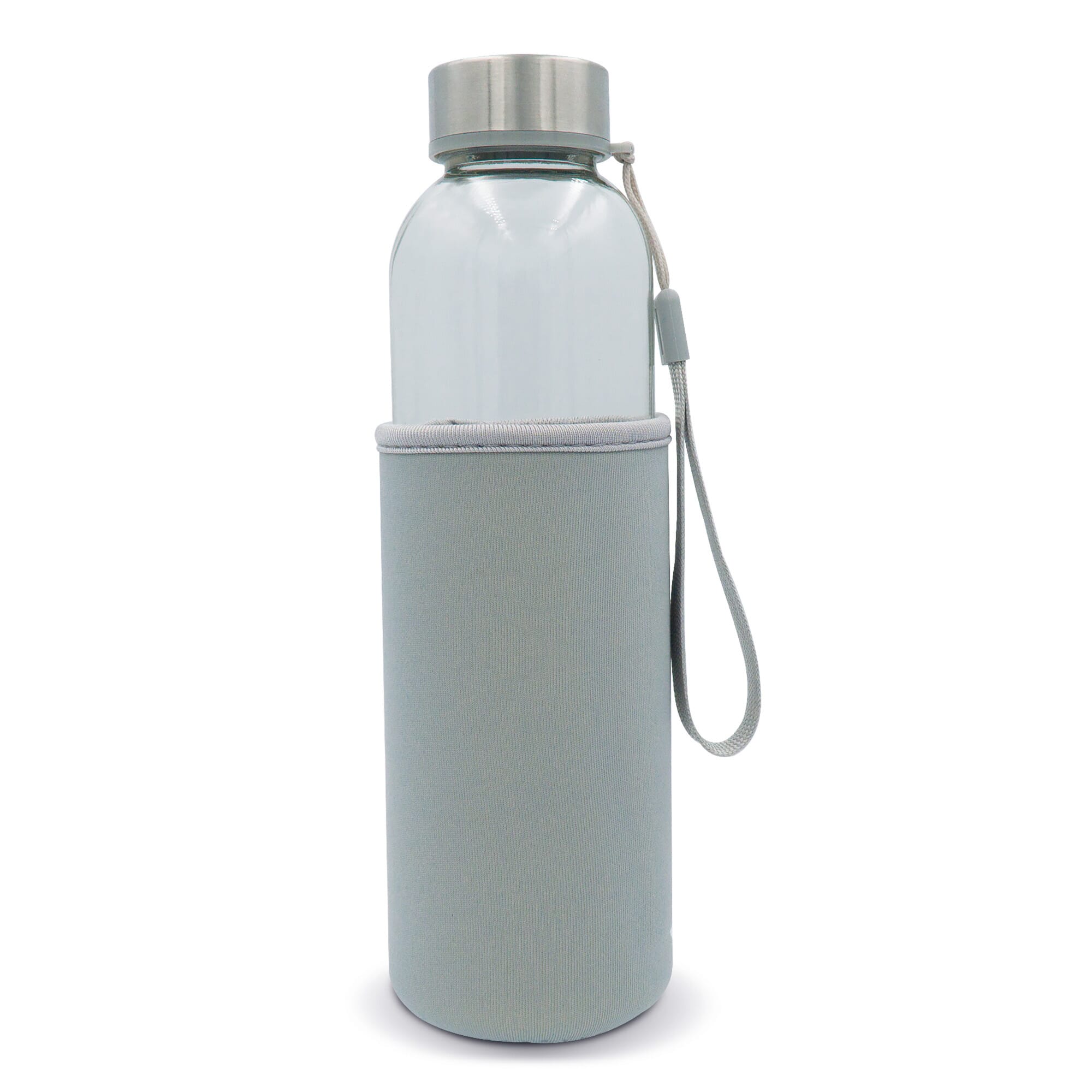 Trinkflasche aus Glas mit Neoprenhülle 500ml