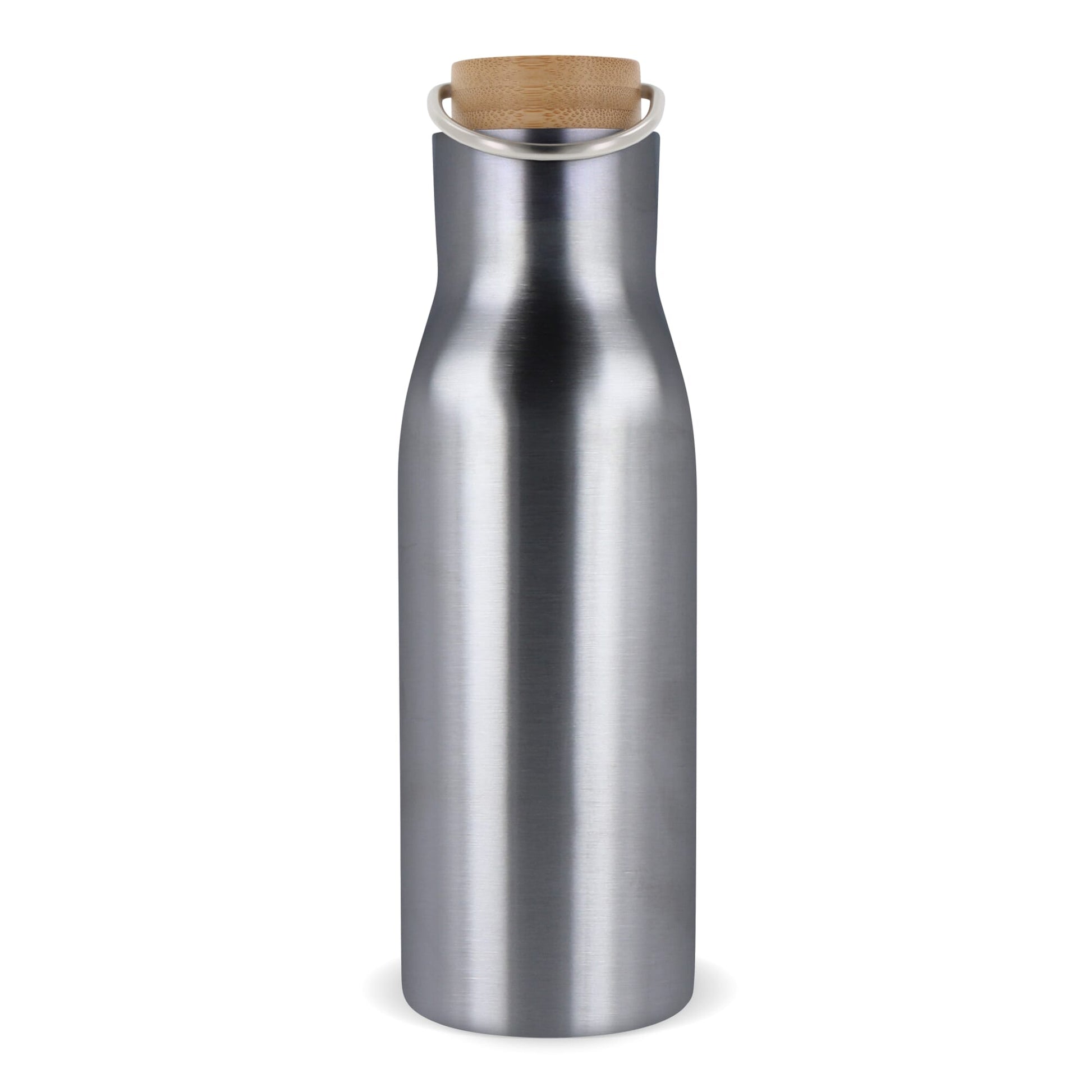 Isolier-Flasche mit Bambusdeckel, 500ml