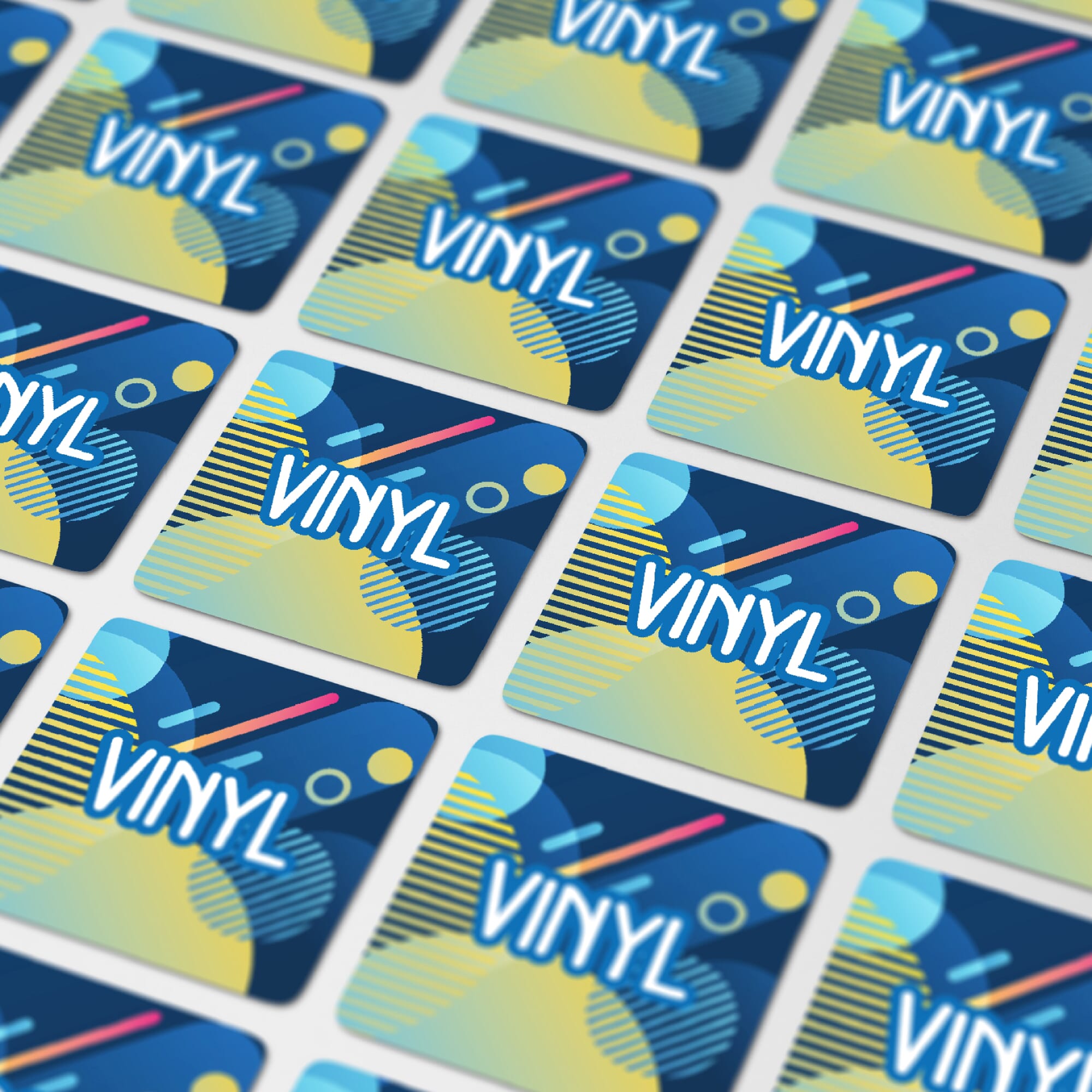 Vinyl Sticker Quadrat 20x20mm