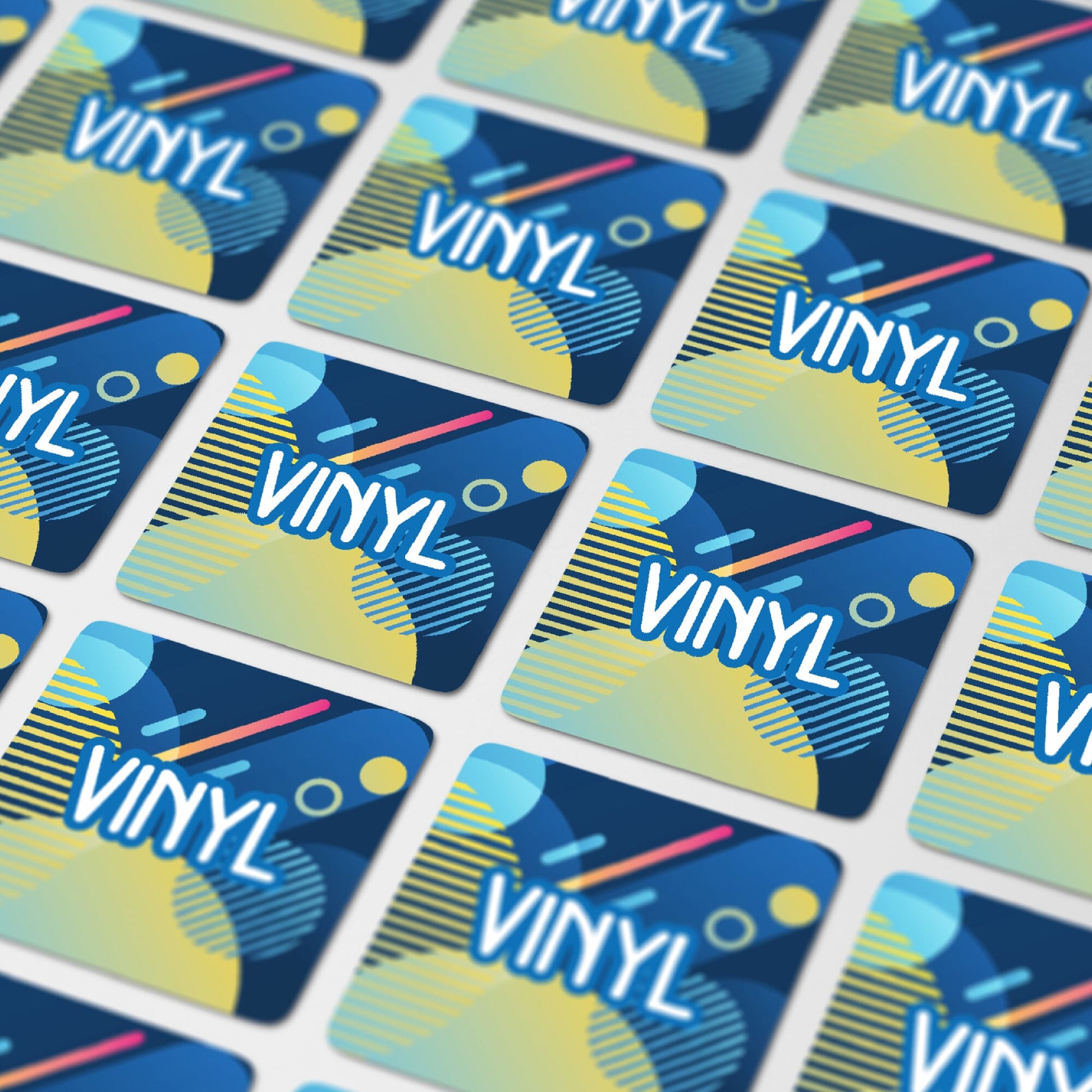 Vinyl Sticker Quadrat 25x25mm