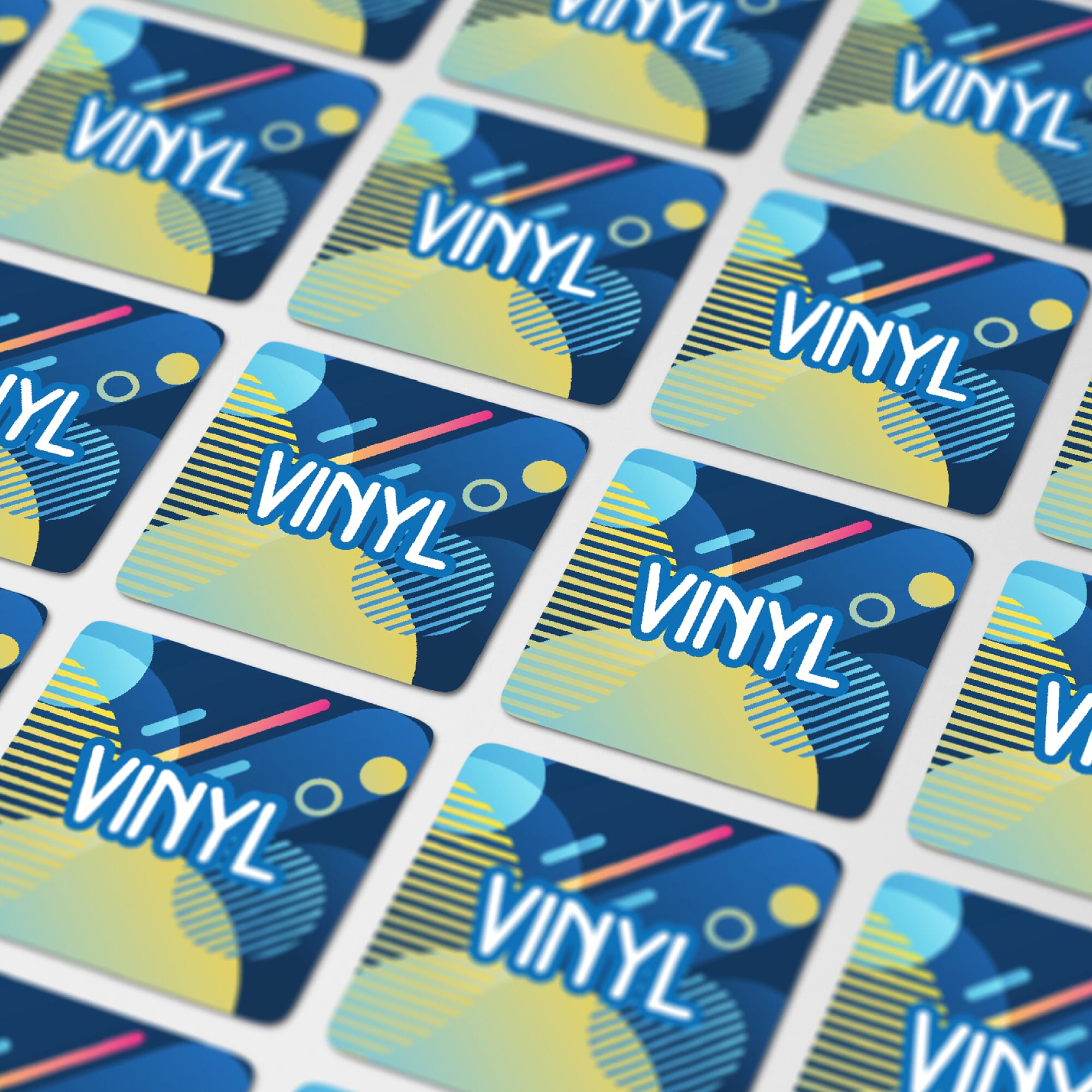 Vinyl Sticker Quadrat 25x25mm