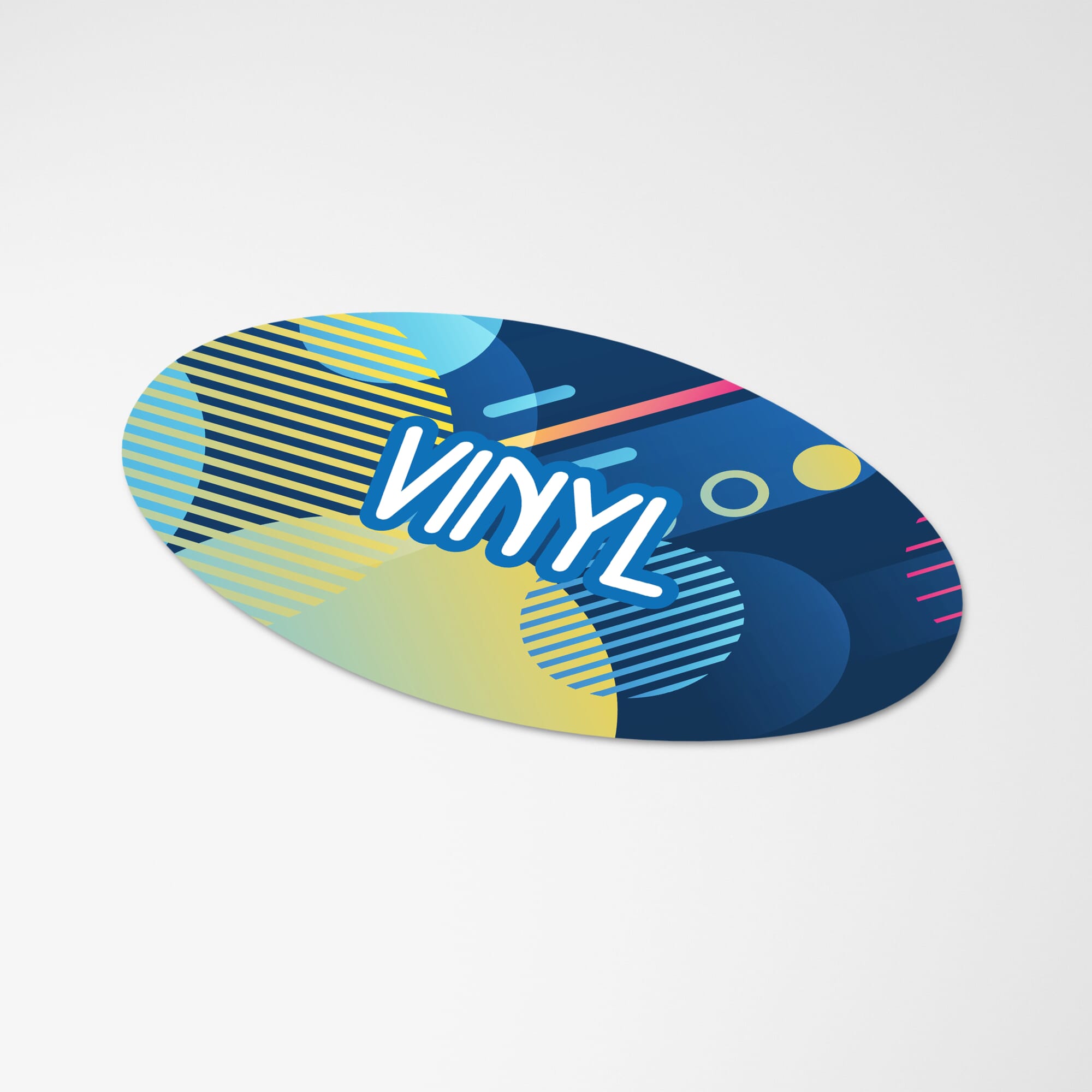 Vinyl Sticker Oval 50x25mm