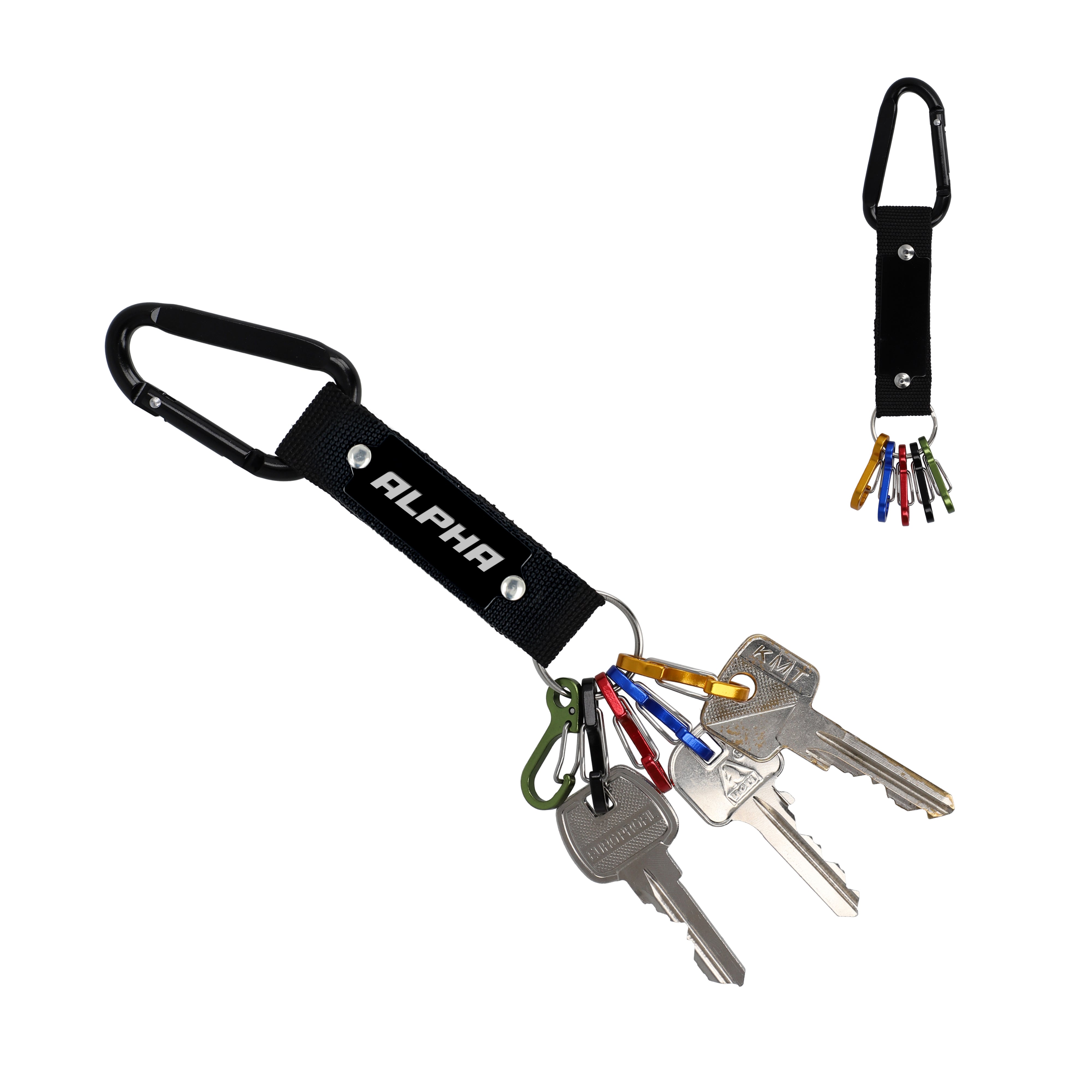 Karabiner-Schlüsselhalter aus recyceltem Aluminium