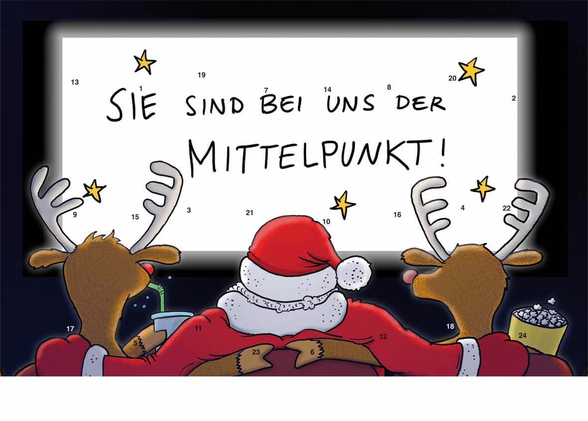 Werbeeinleger Adventskalender - personalisierbares STANDARDMOTIV – M012 Im Mittelpunkt