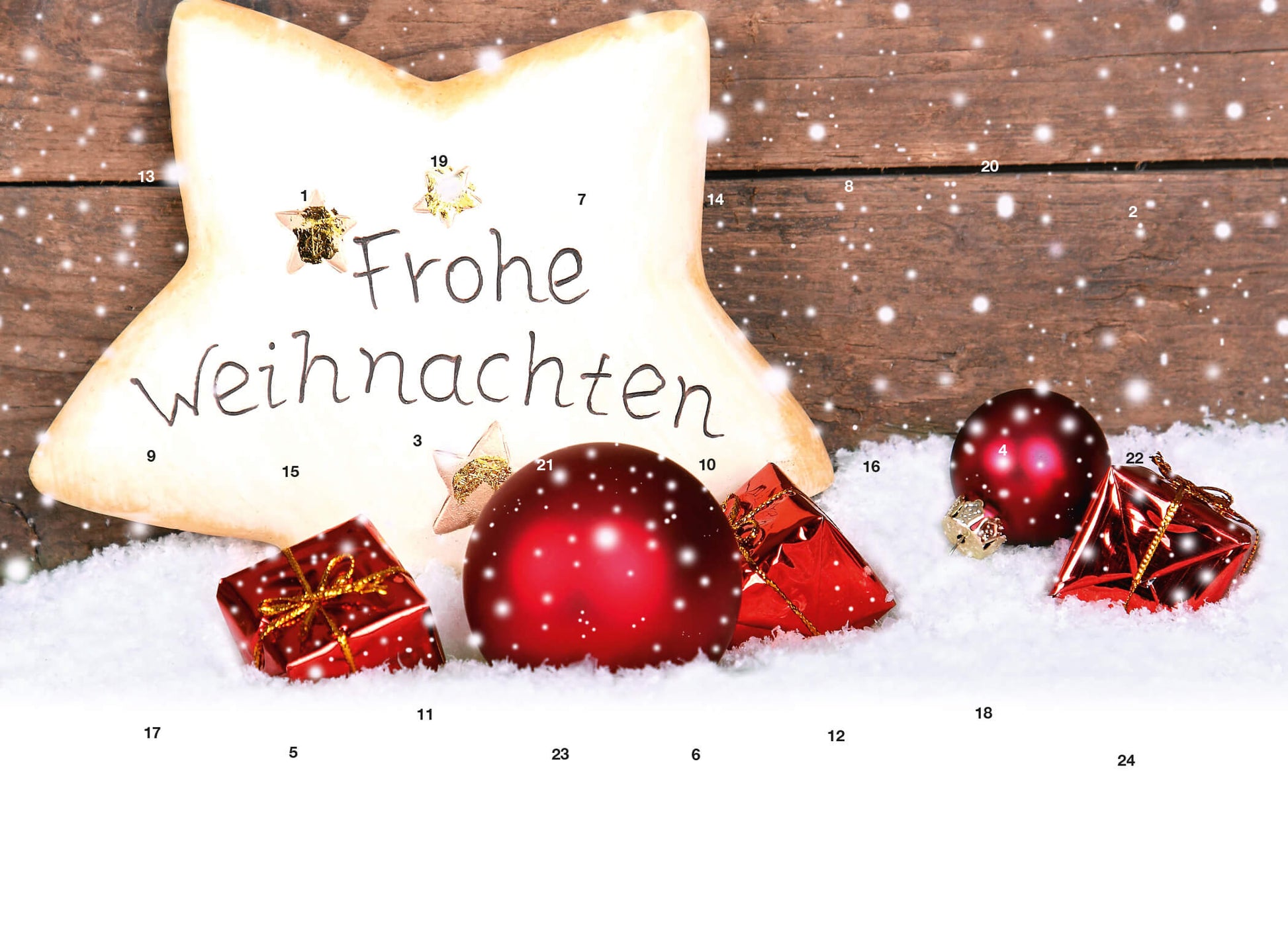 A5-Adventskalender – personalisierbares STANDARDMOTIV – M036 Frohe Weihnachten