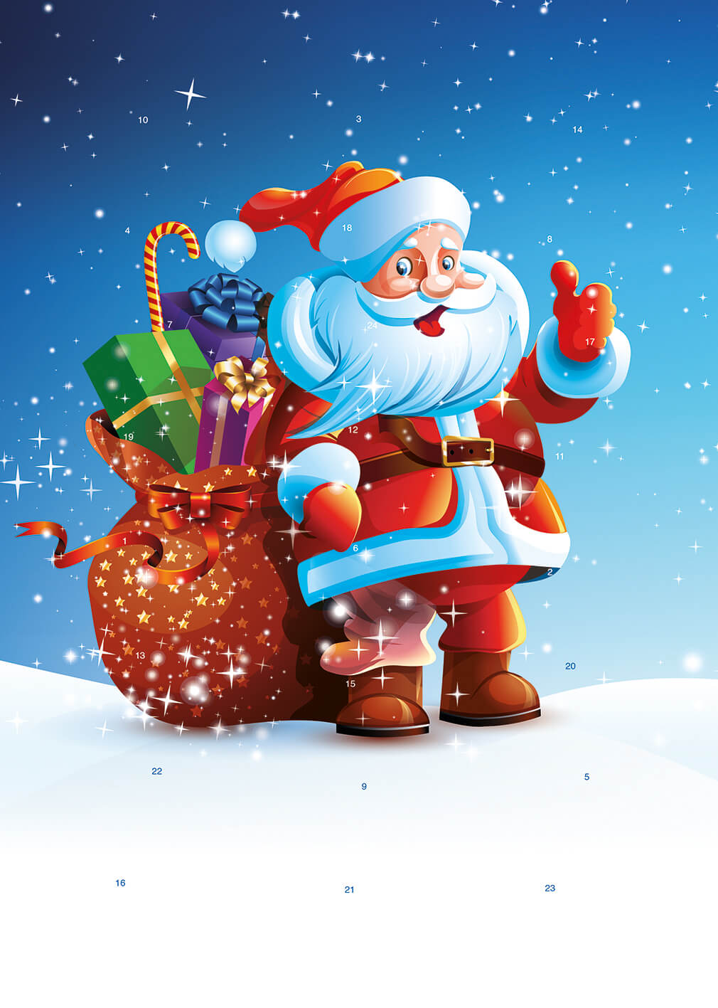 reinpapier® Classic-Adventskalender – personalisierbares STANDARDMOTIV – M057 Top Weihnachten!